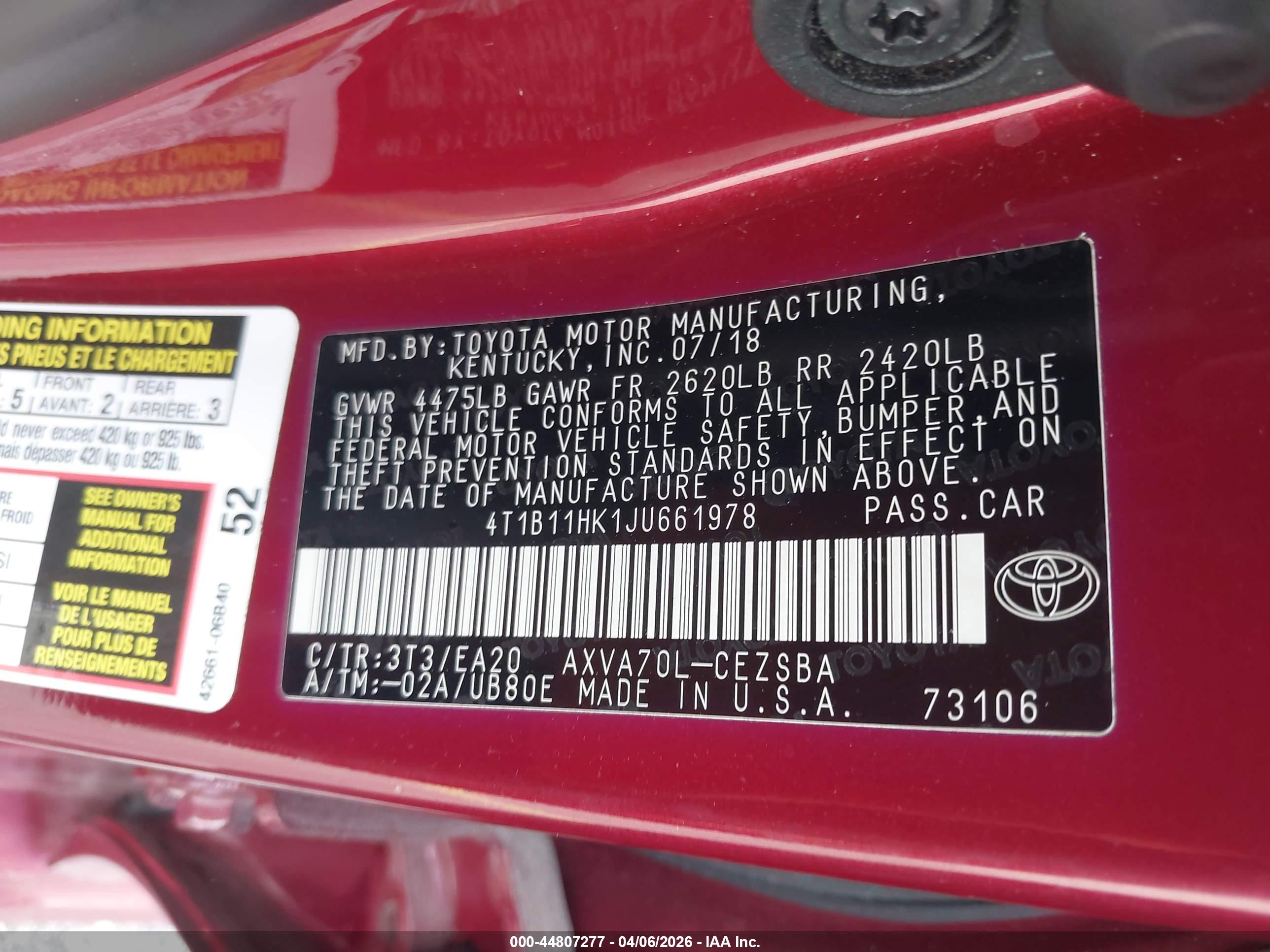 TOYOTA CAMRY image 9