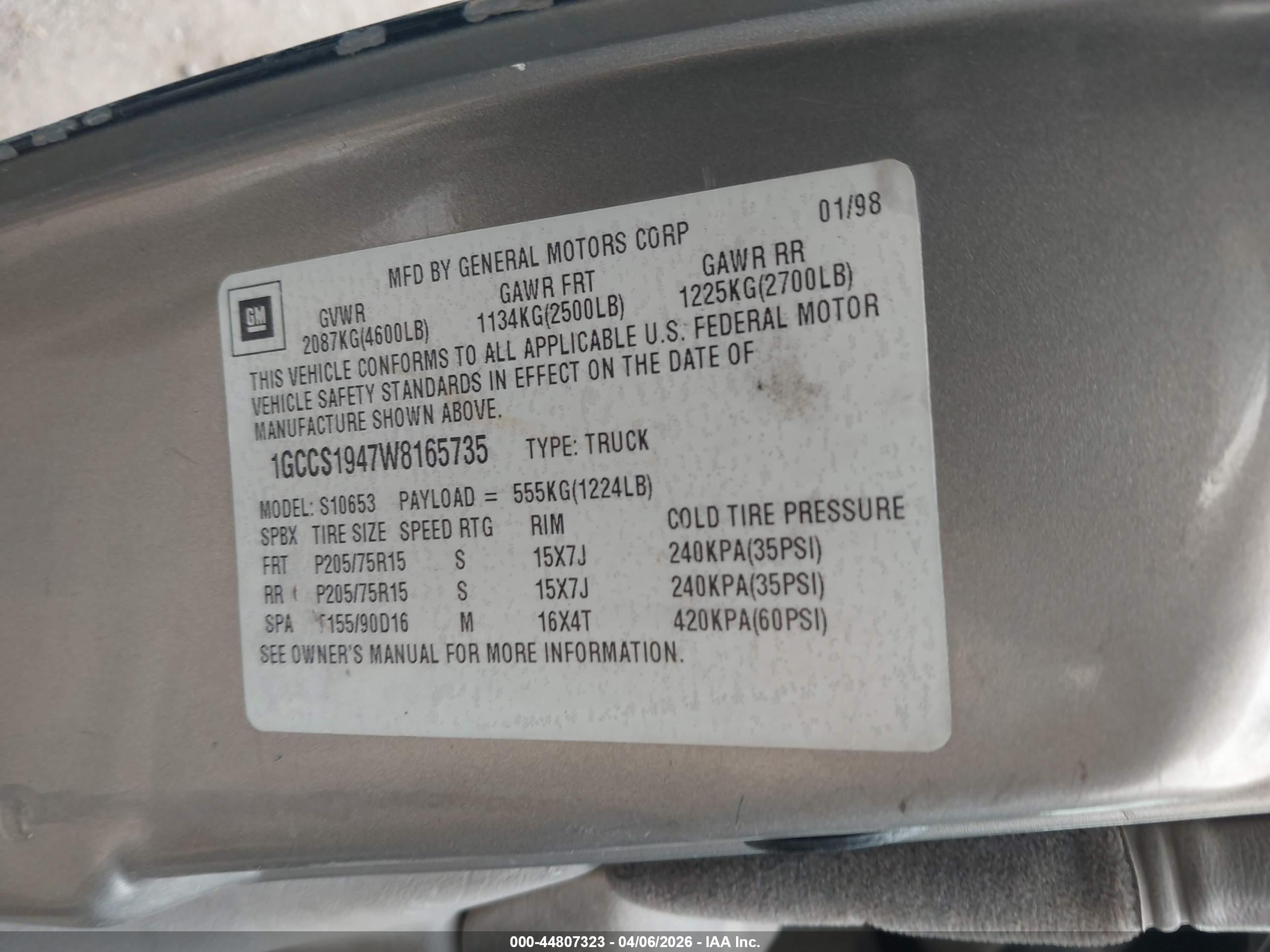 CHEVROLET S-10 image 9