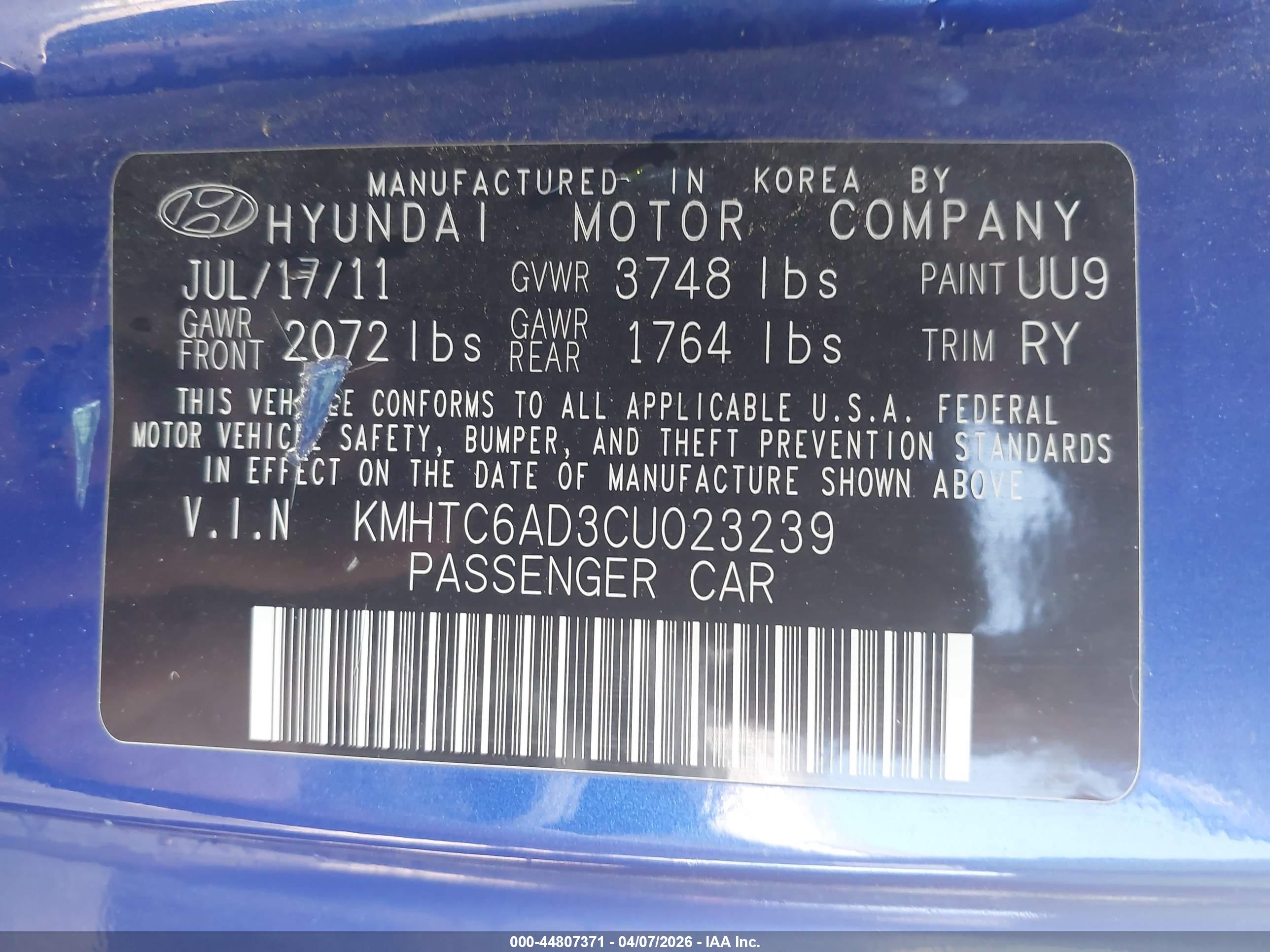 HYUNDAI VELOSTER image 9