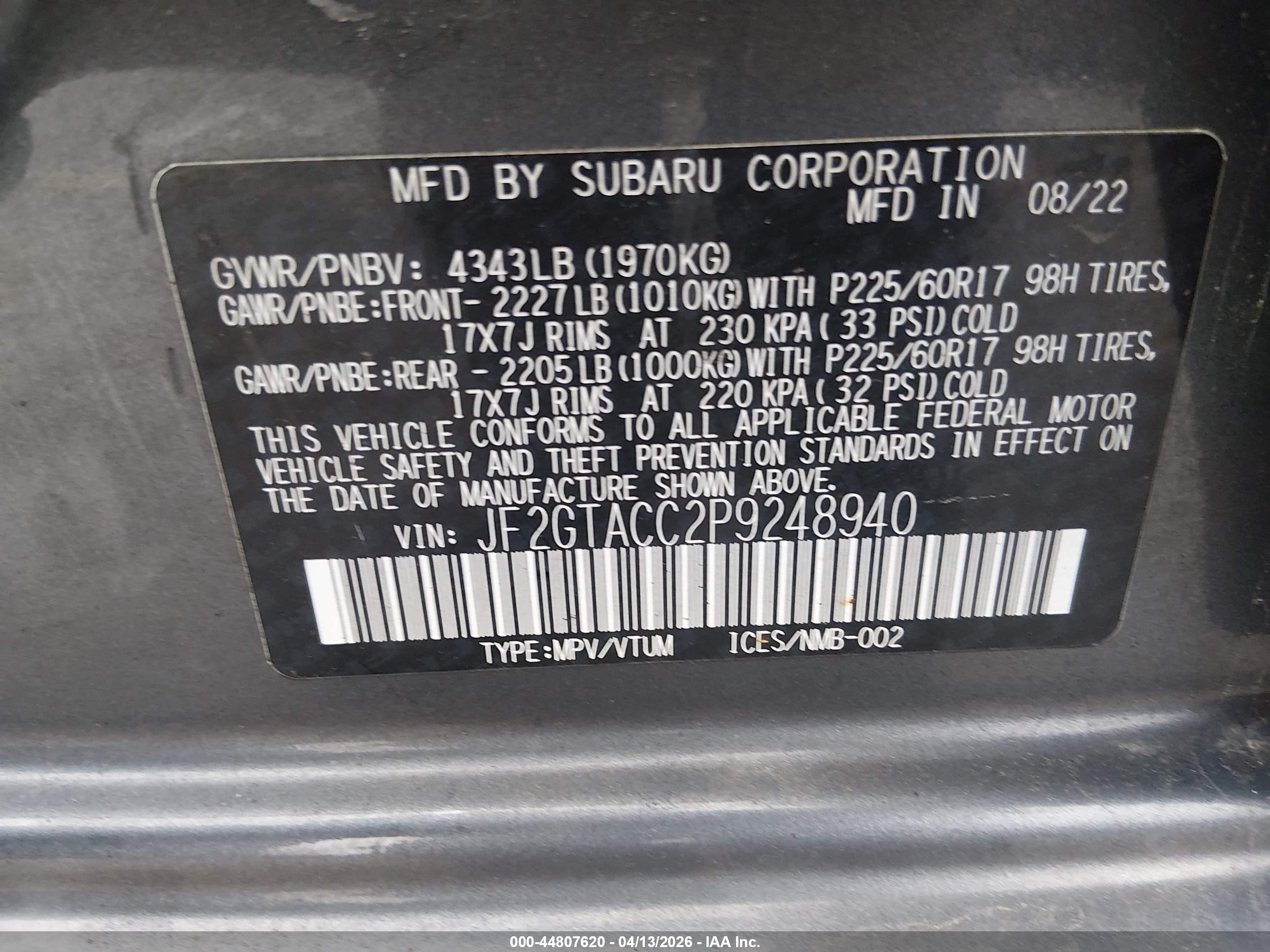SUBARU CROSSTREK image 9