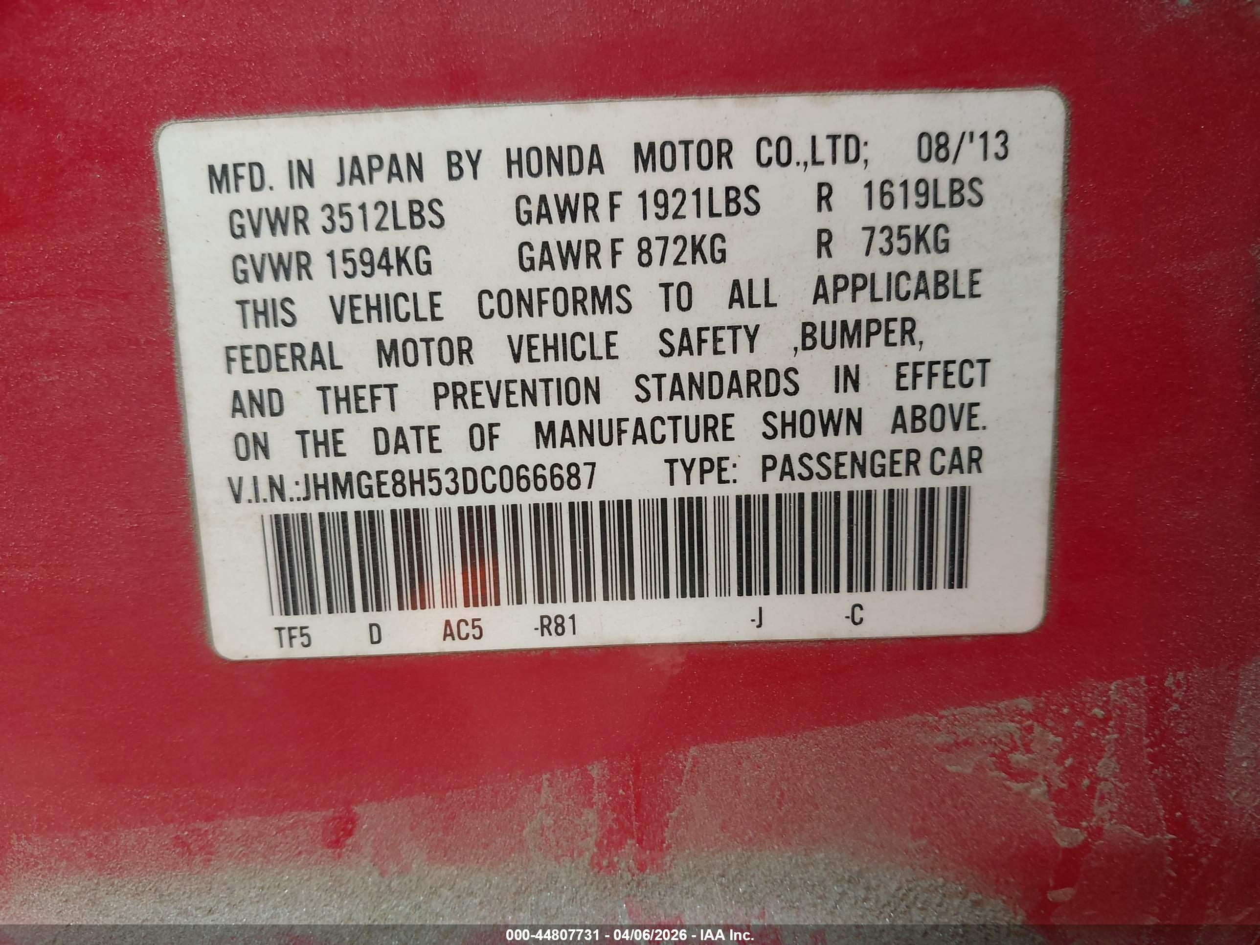 HONDA FIT image 9