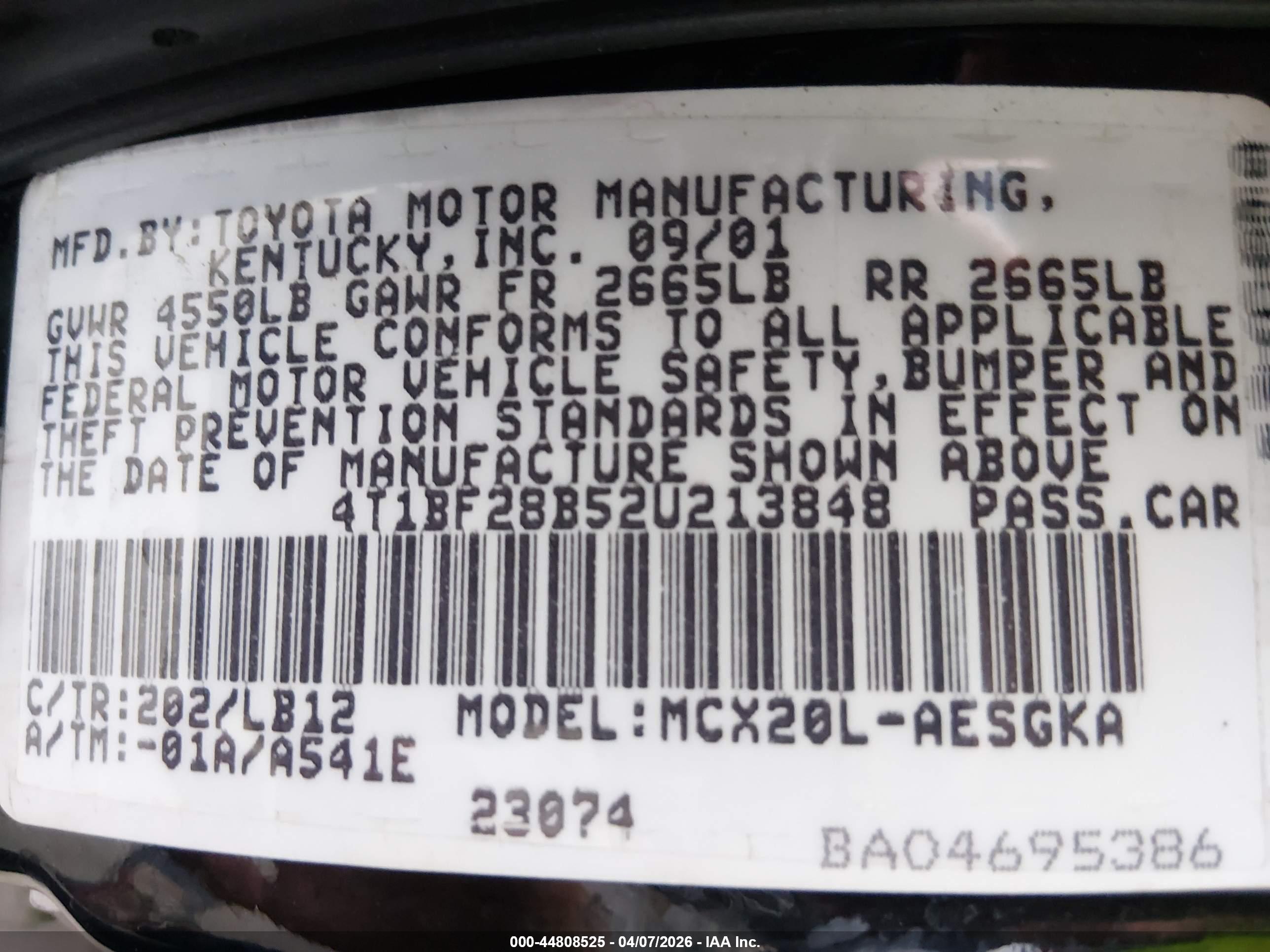 TOYOTA AVALON image 9