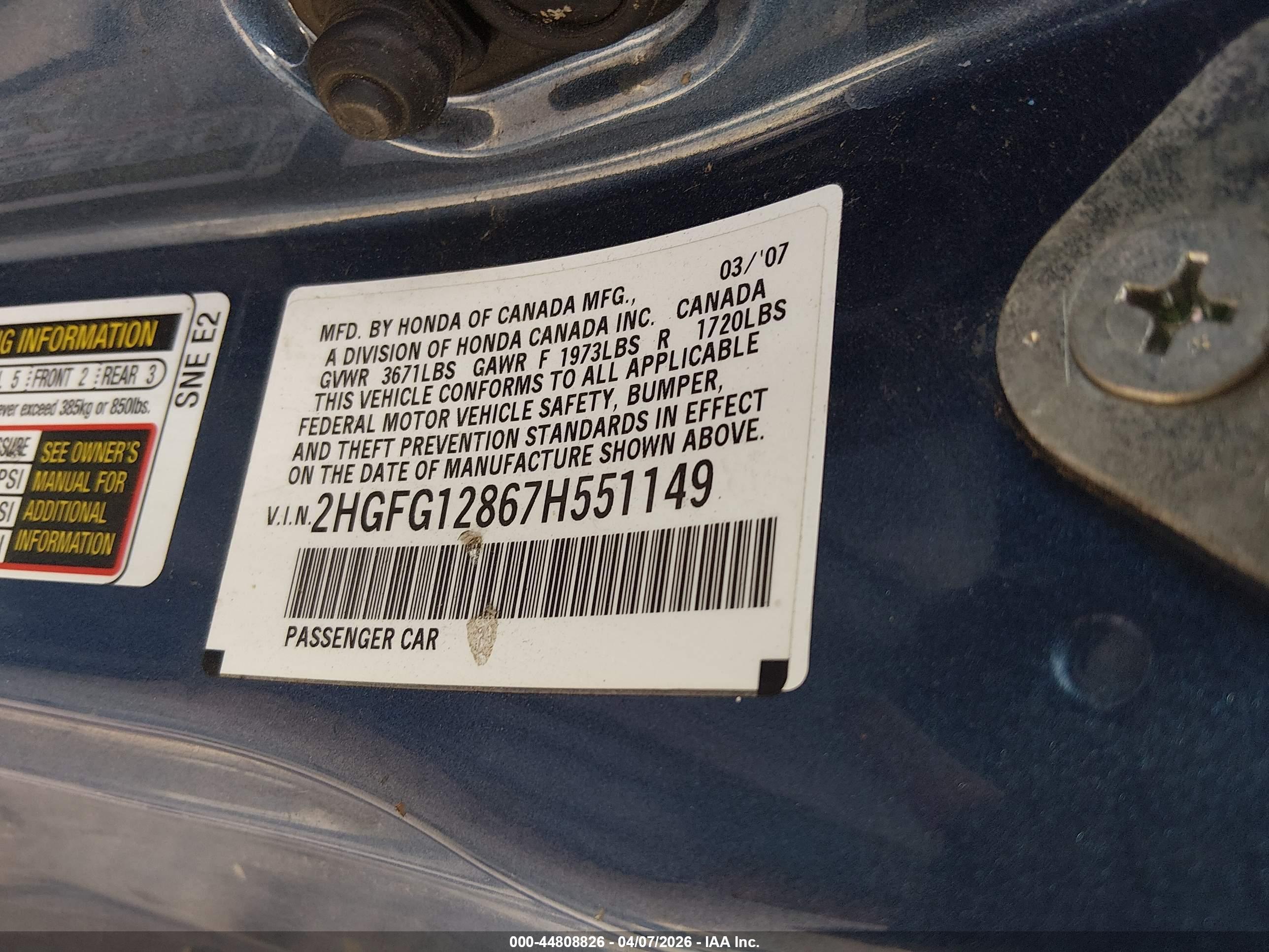 HONDA CIVIC image 9