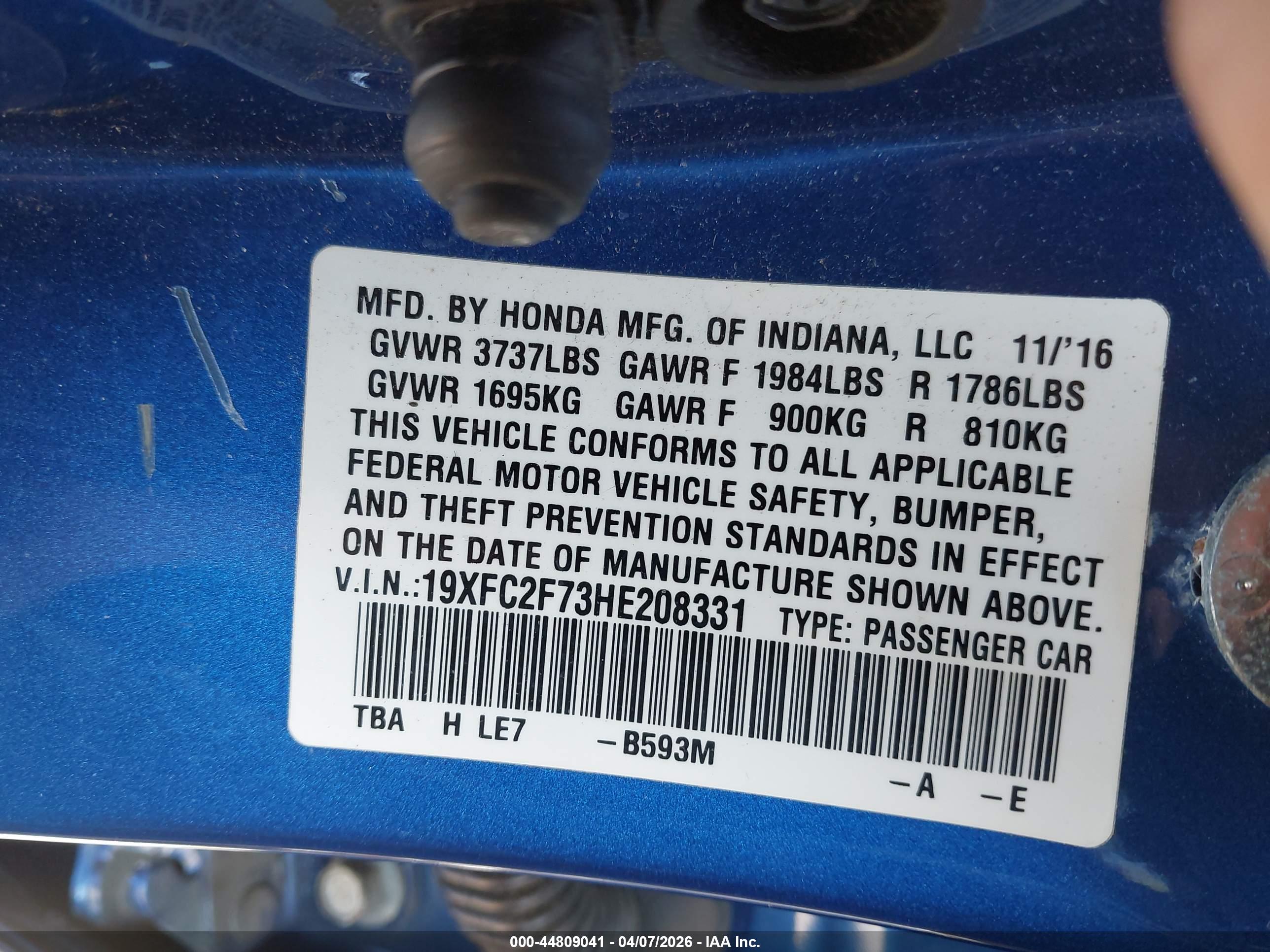 HONDA CIVIC image 9