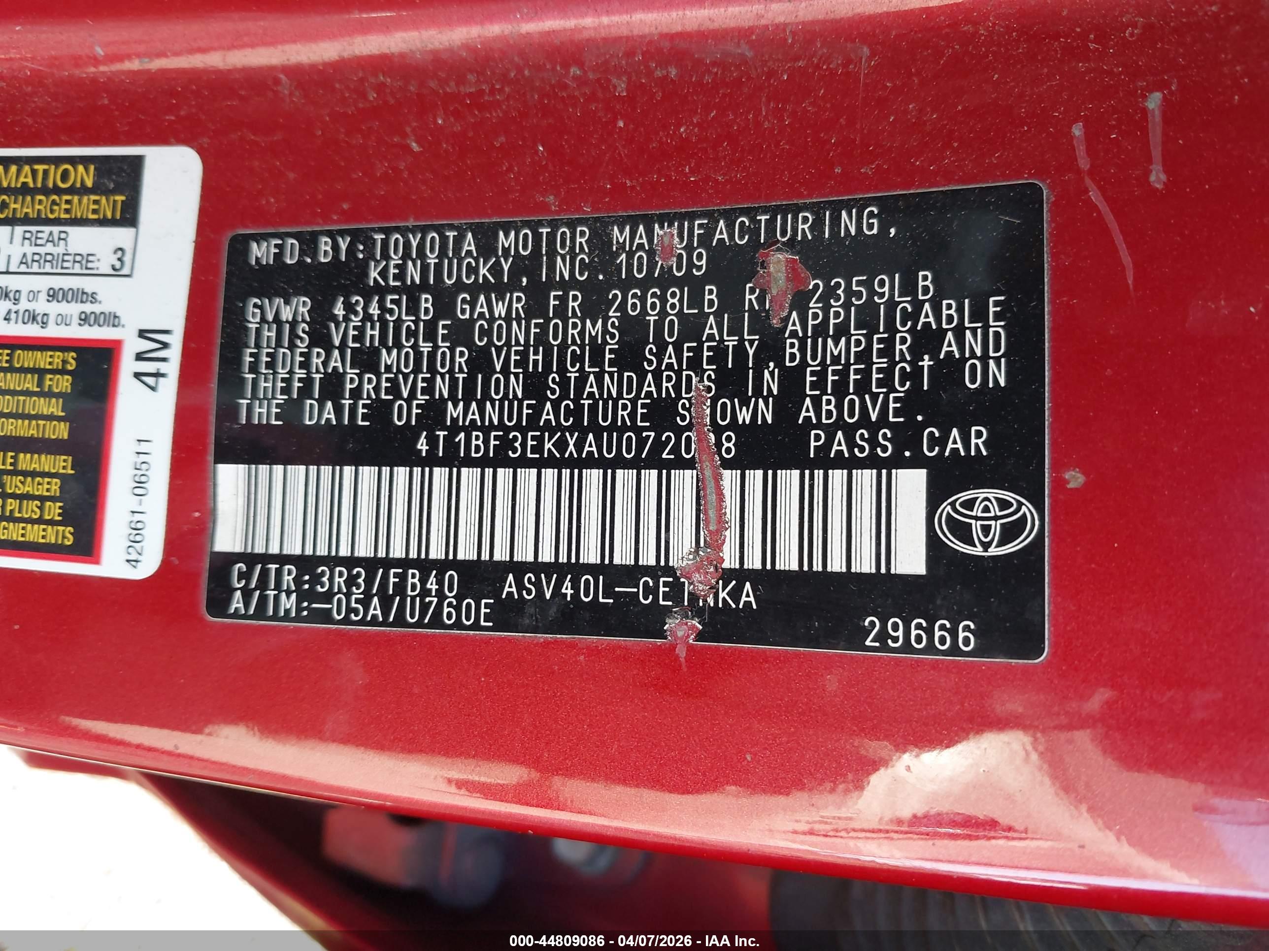 TOYOTA CAMRY image 9