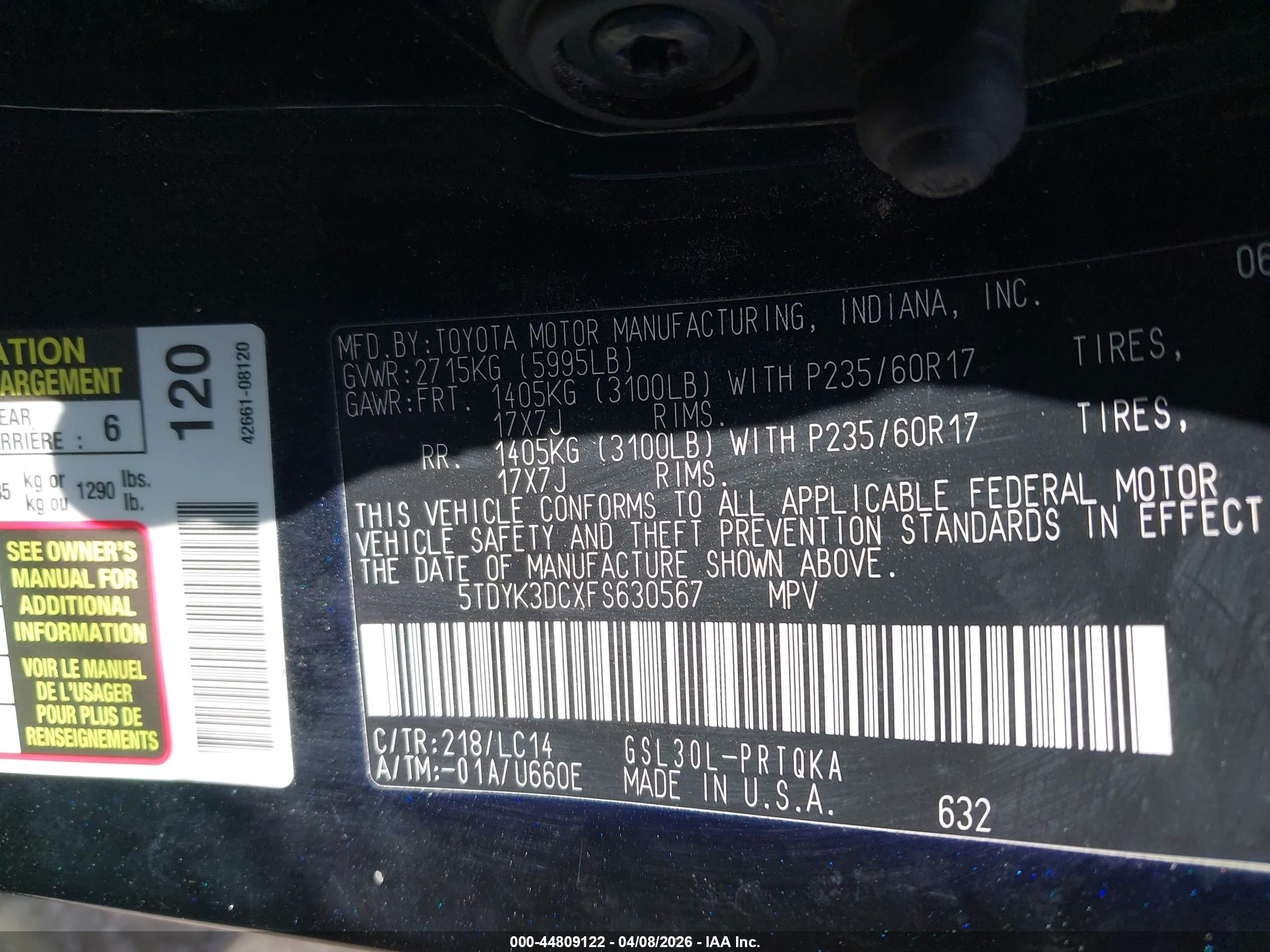 TOYOTA SIENNA image 9