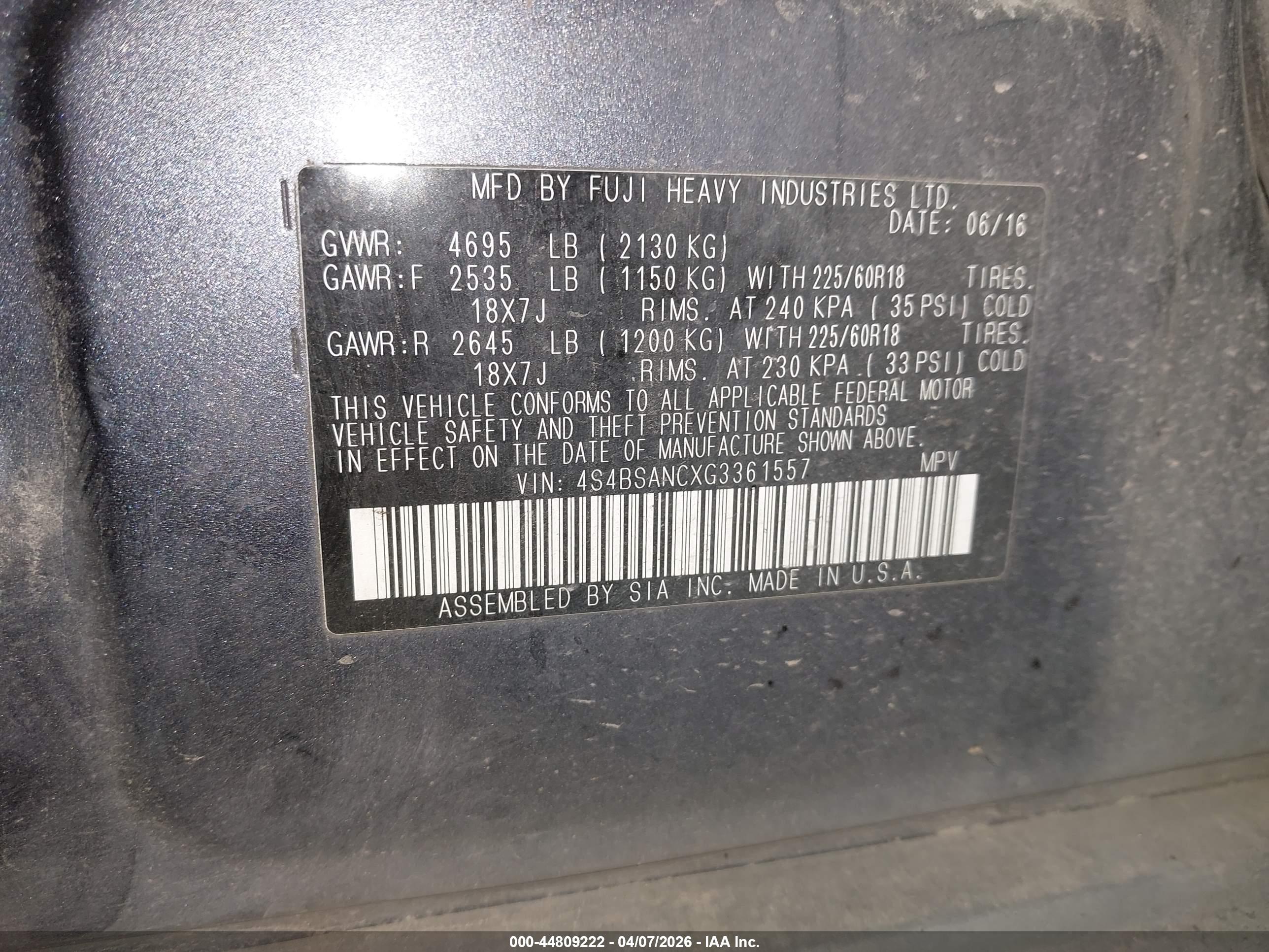 SUBARU OUTBACK image 9