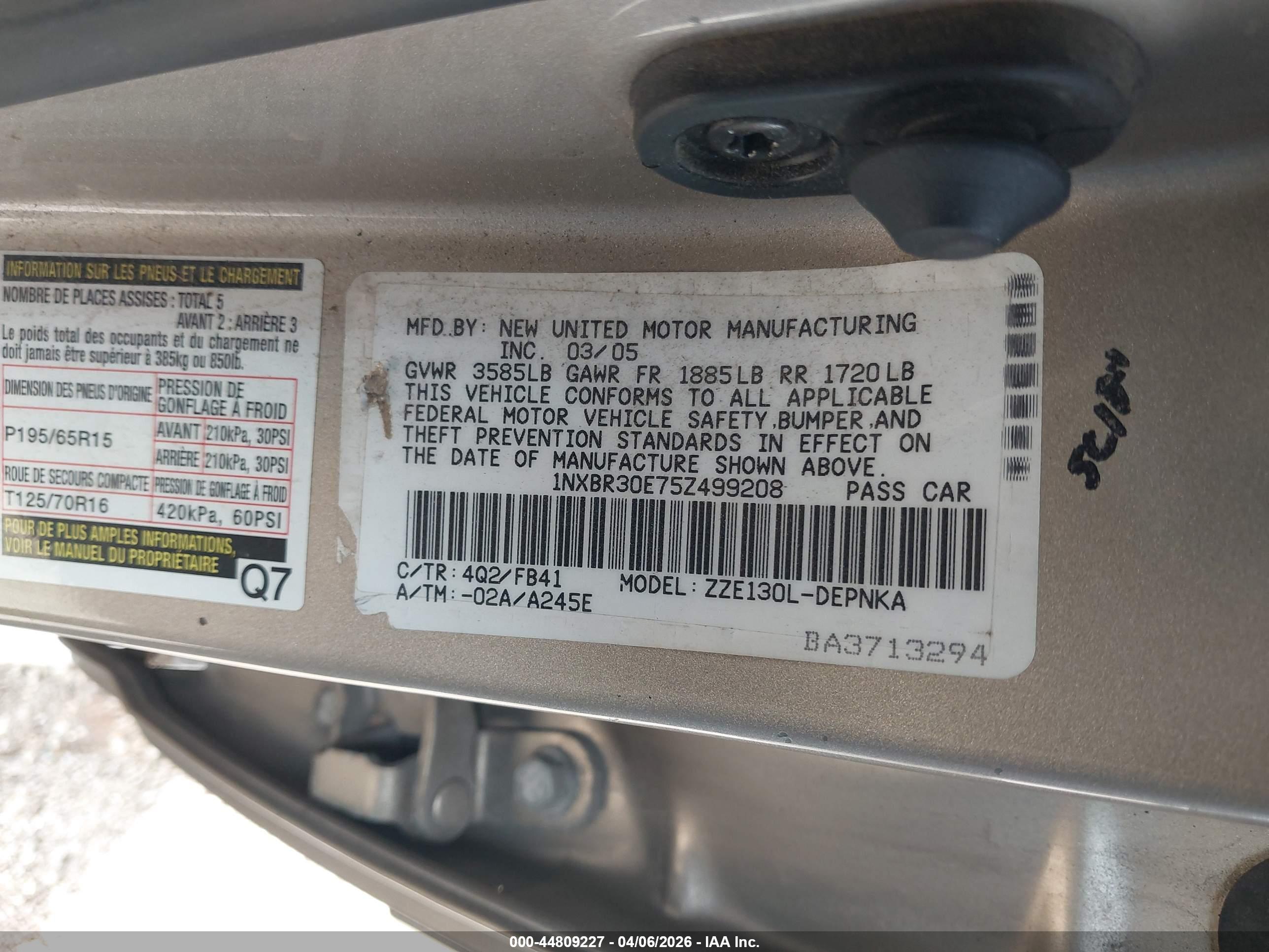 TOYOTA COROLLA image 9