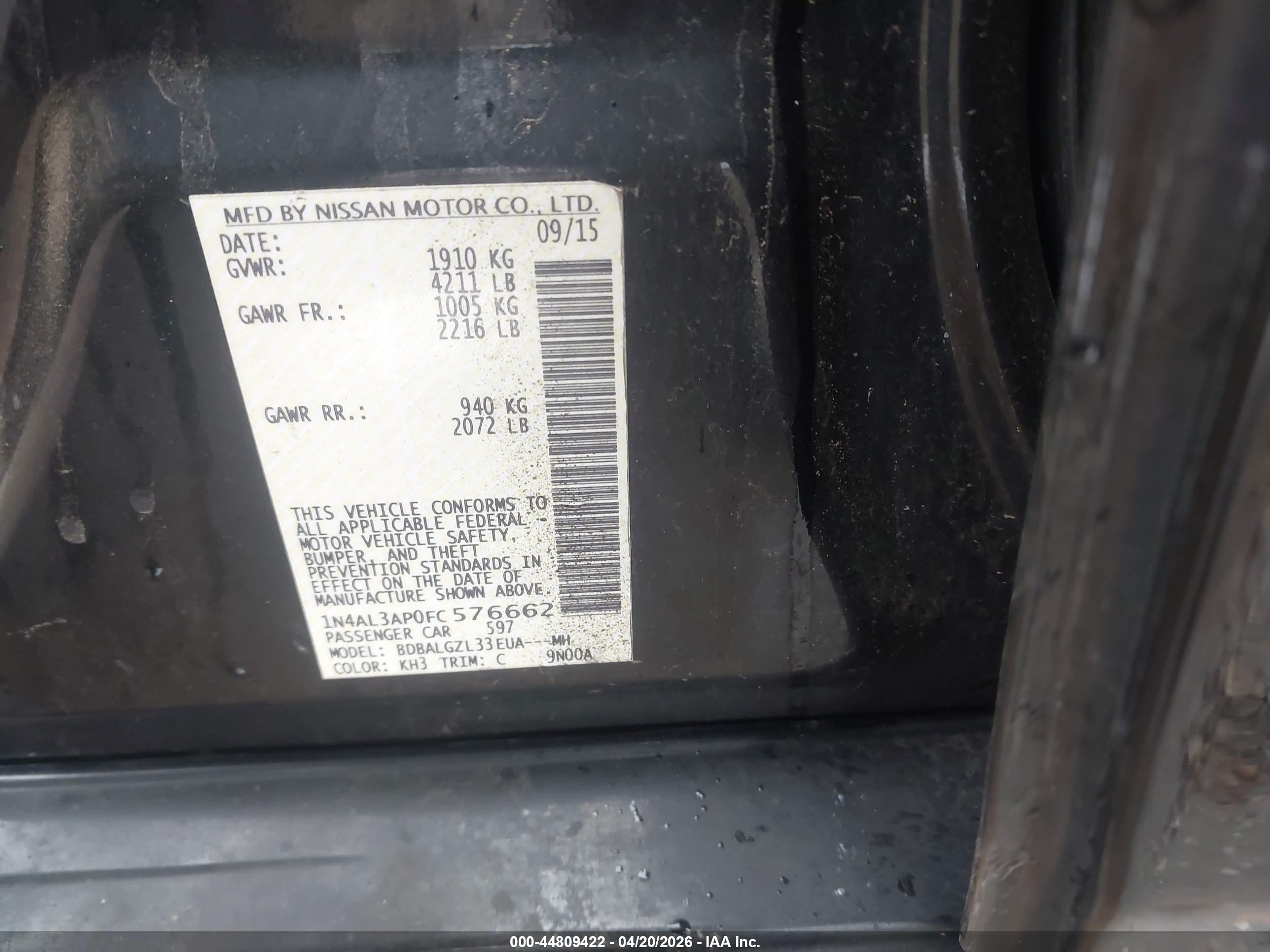 NISSAN ALTIMA image 9