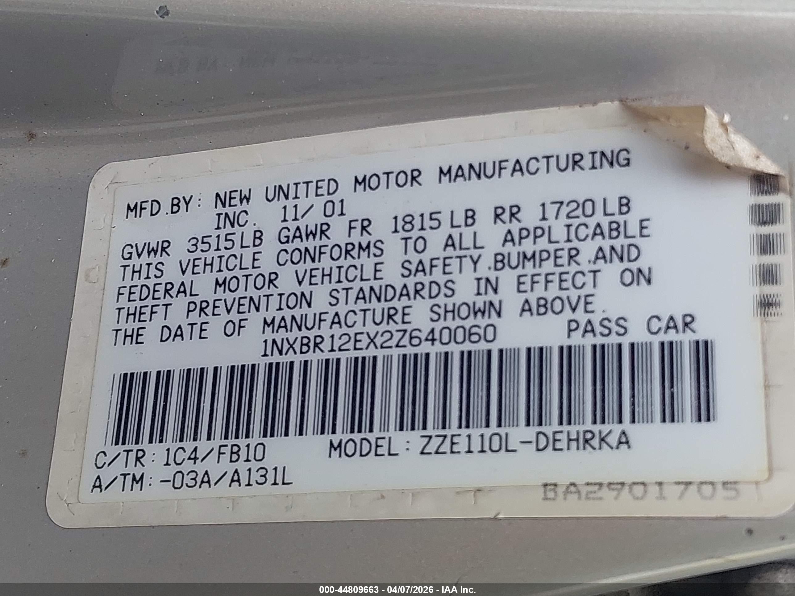 TOYOTA COROLLA image 9
