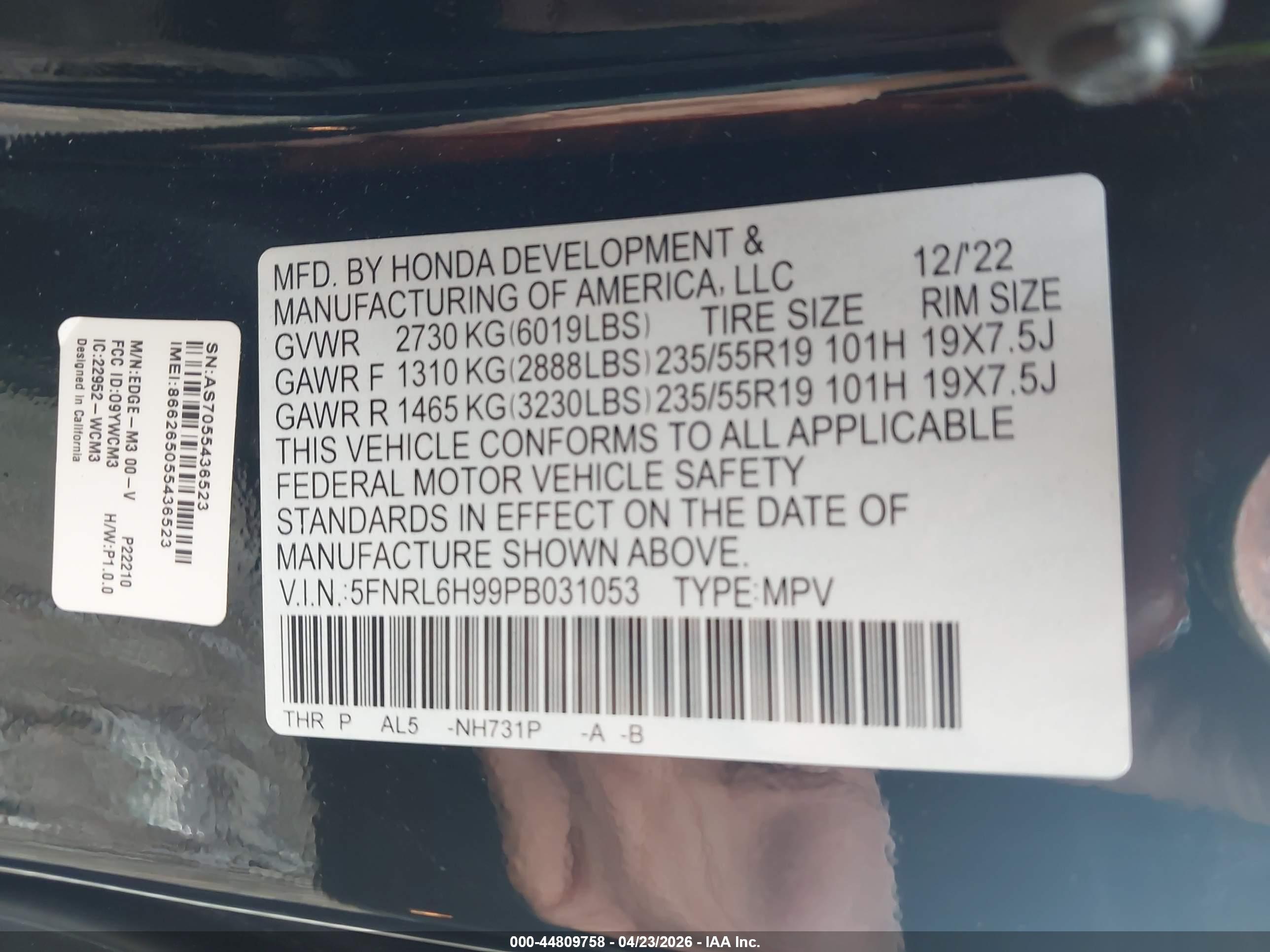 HONDA ODYSSEY image 9