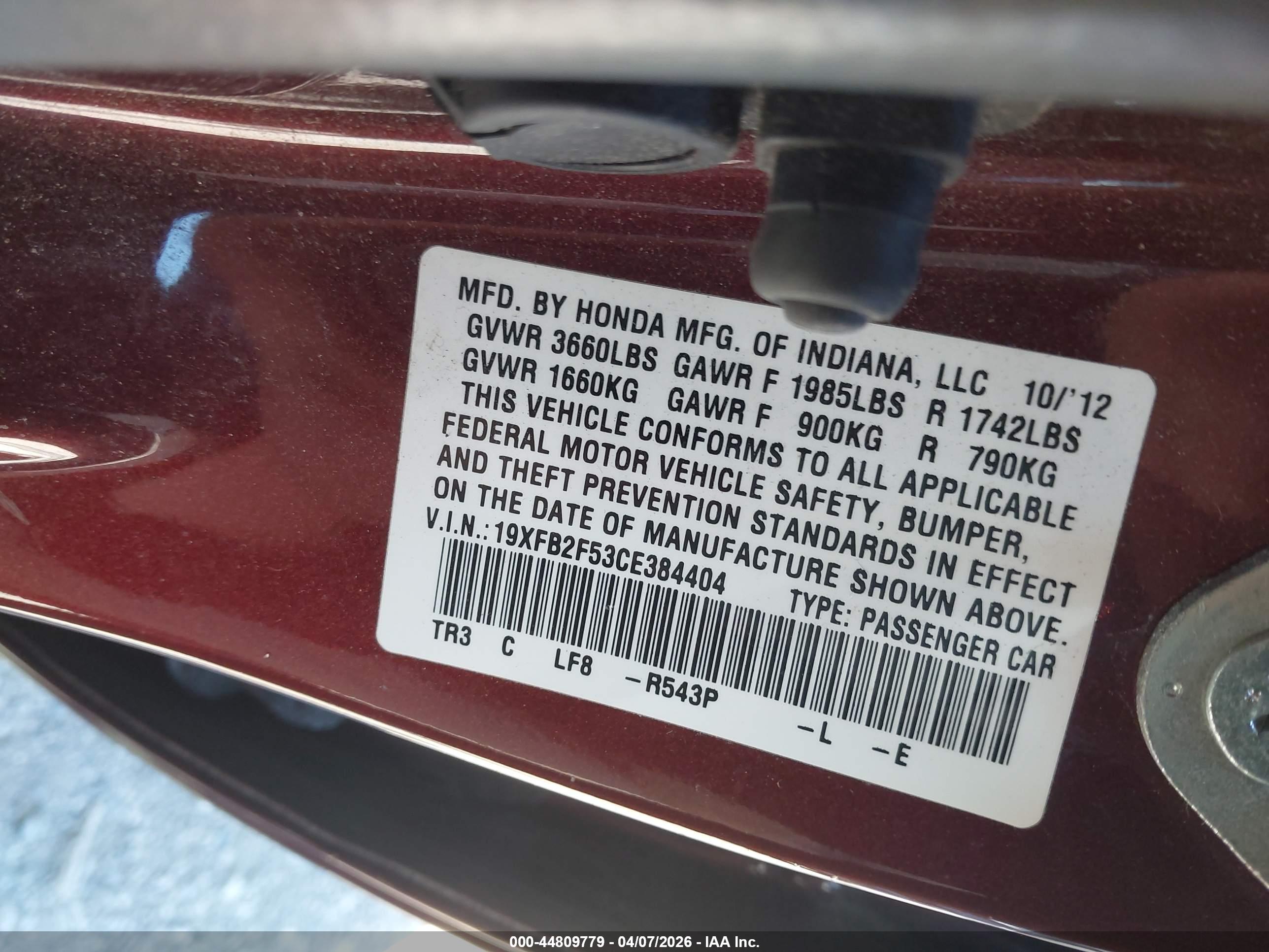 HONDA CIVIC image 9