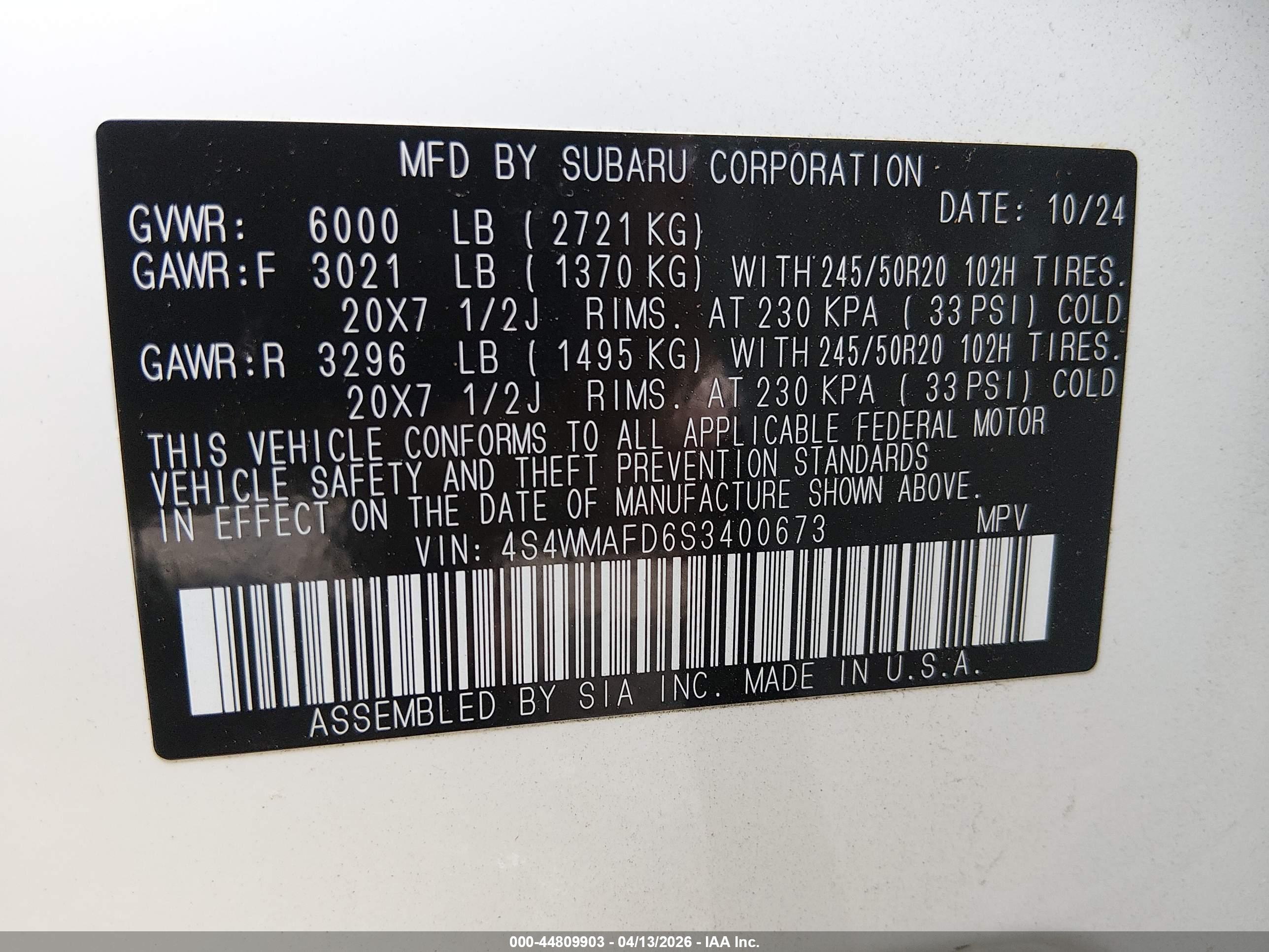 SUBARU ASCENT image 9
