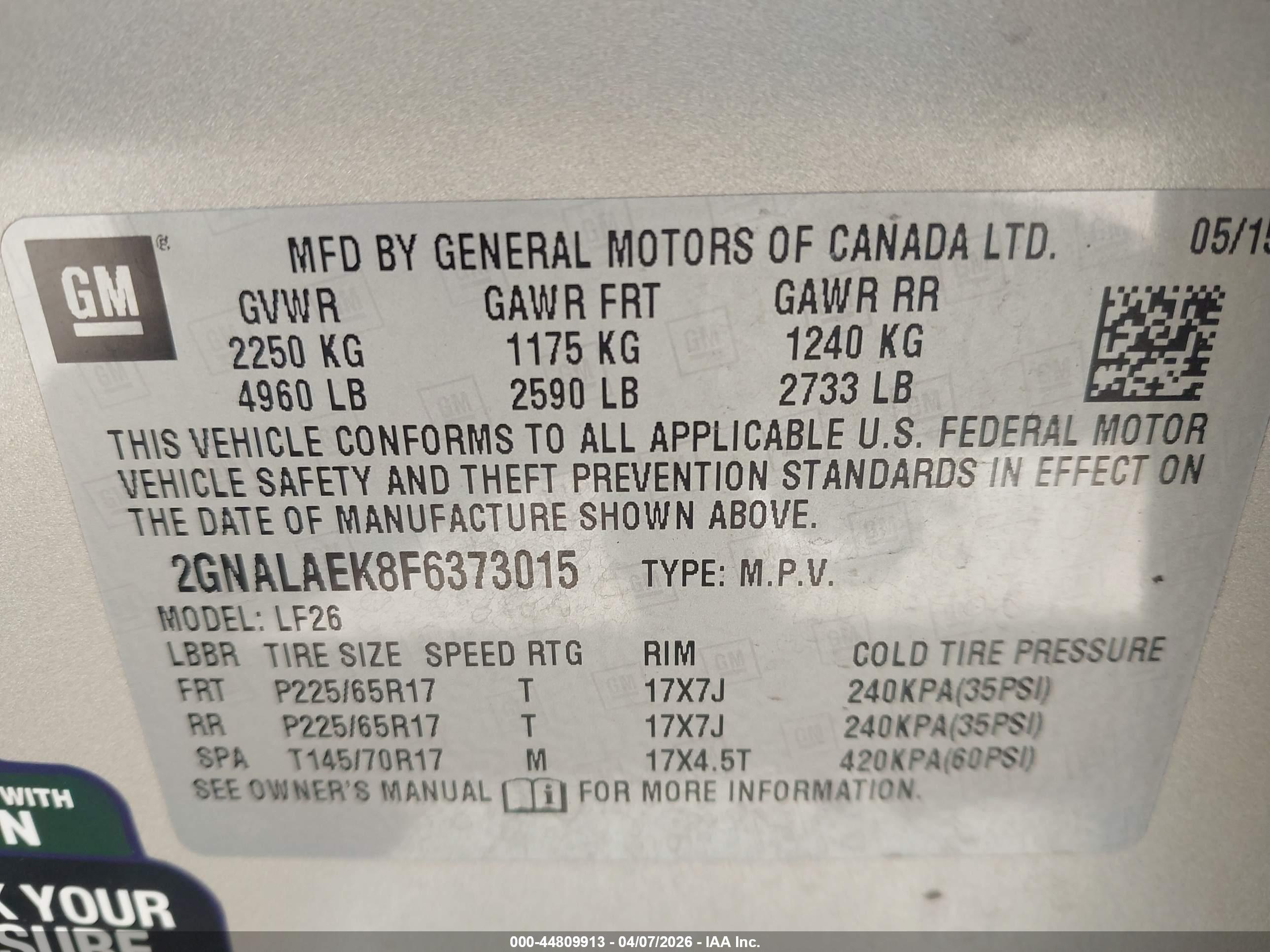 CHEVROLET EQUINOX image 9