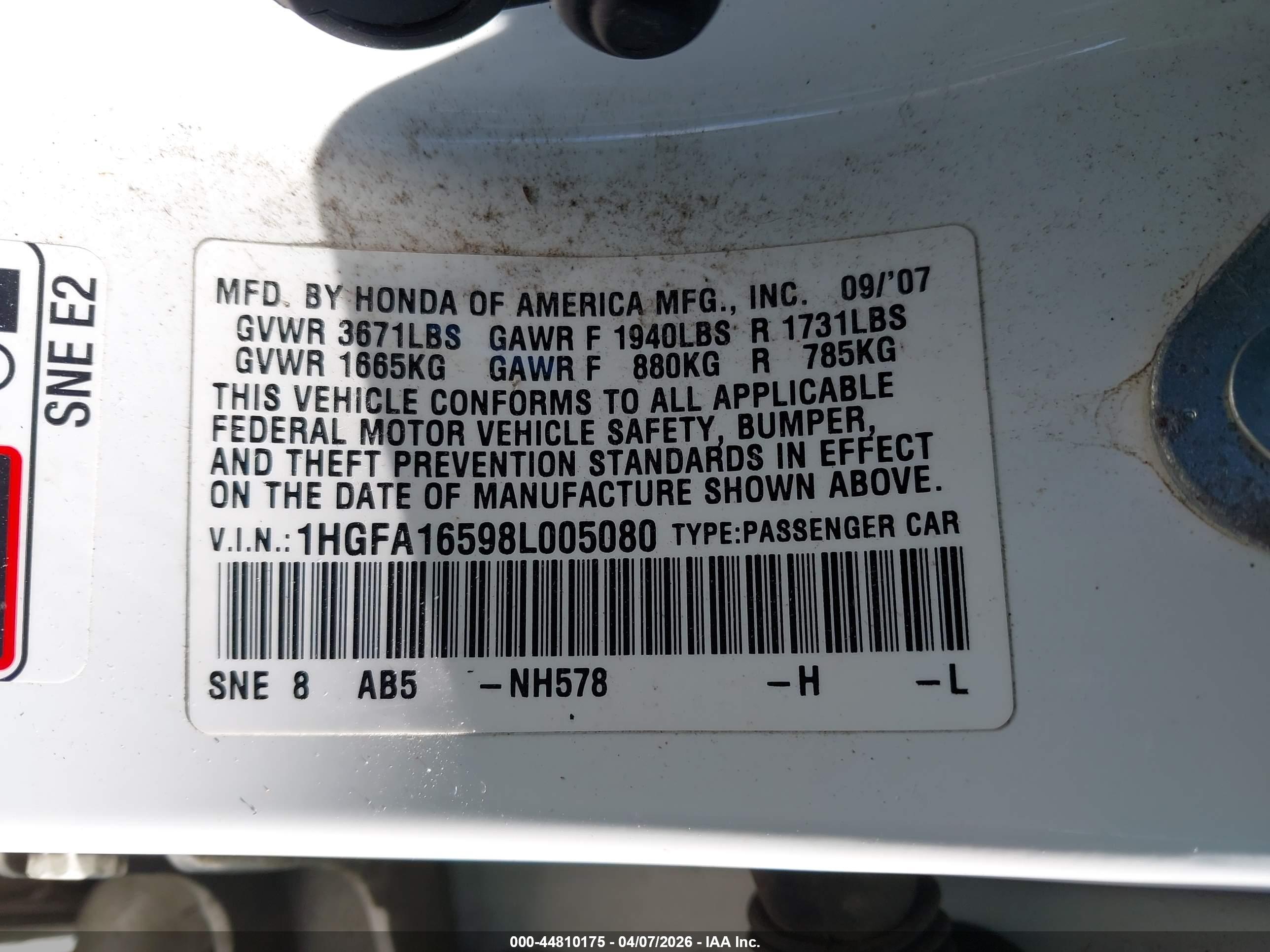 HONDA CIVIC image 9