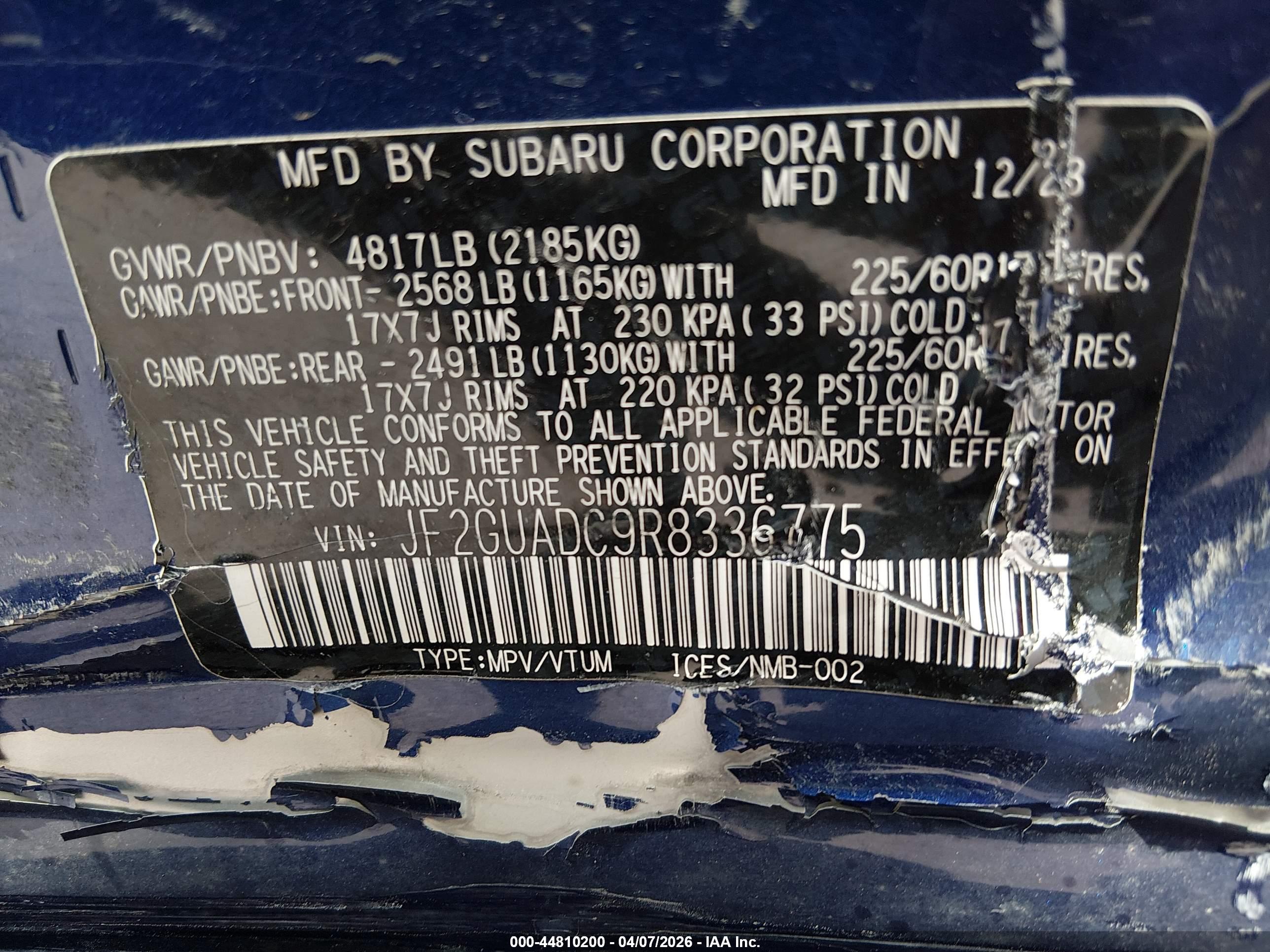 SUBARU CROSSTREK image 9