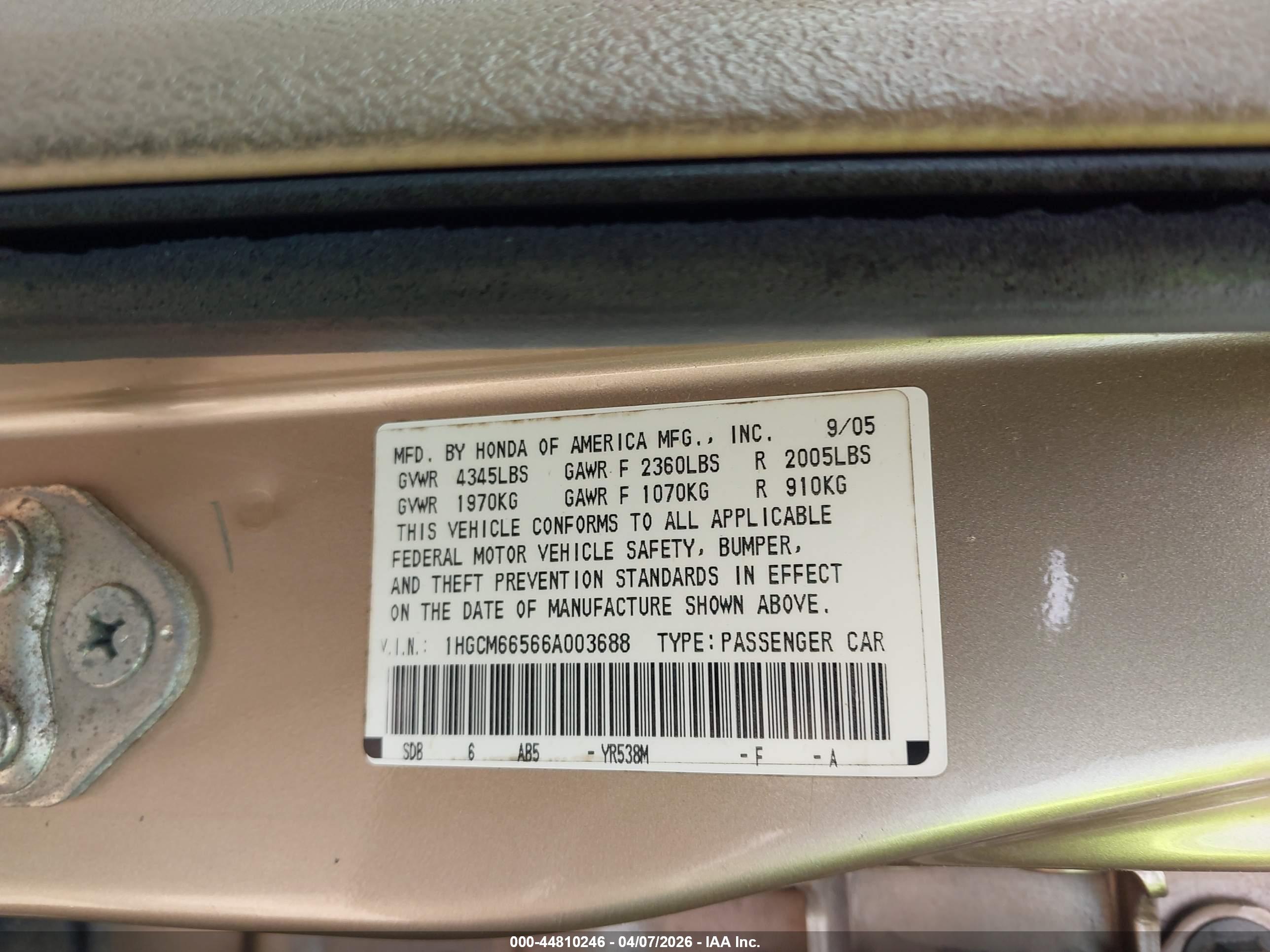 HONDA ACCORD image 9