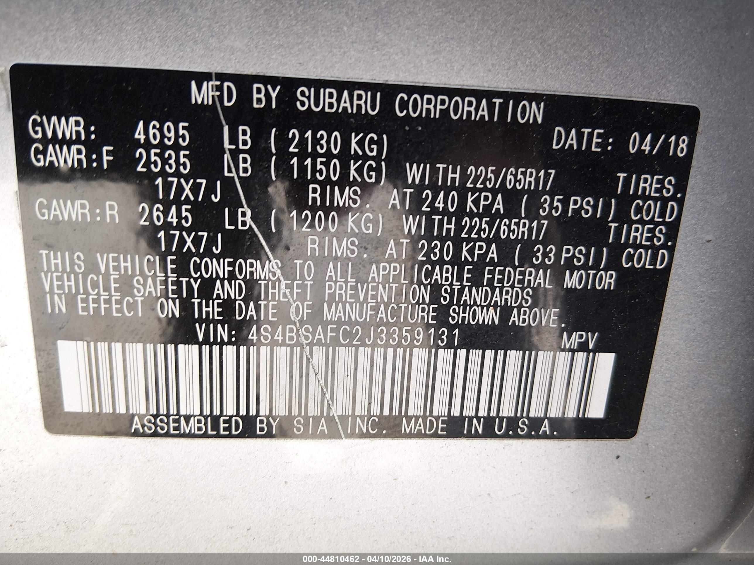 SUBARU OUTBACK image 9