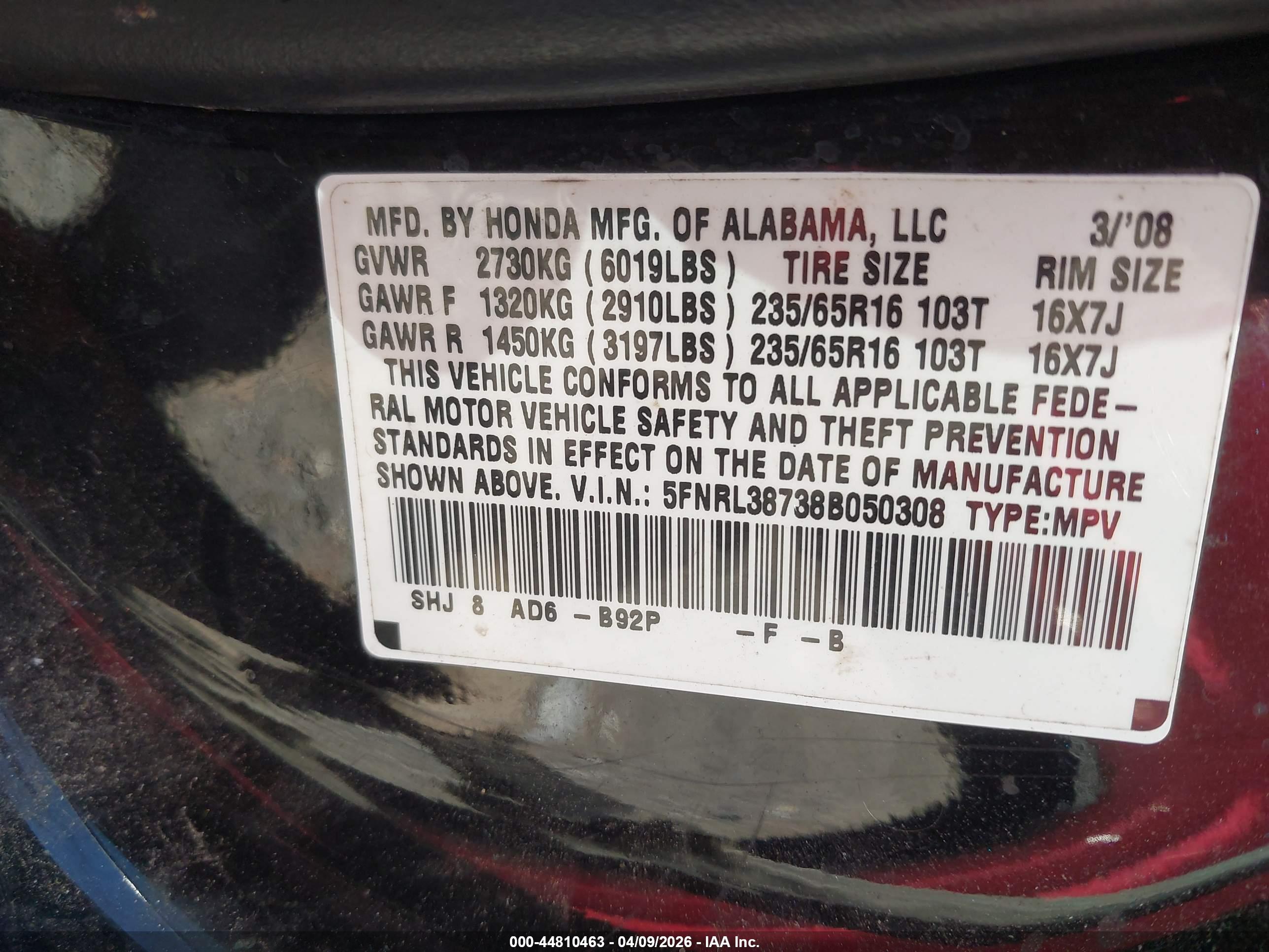 HONDA ODYSSEY image 9