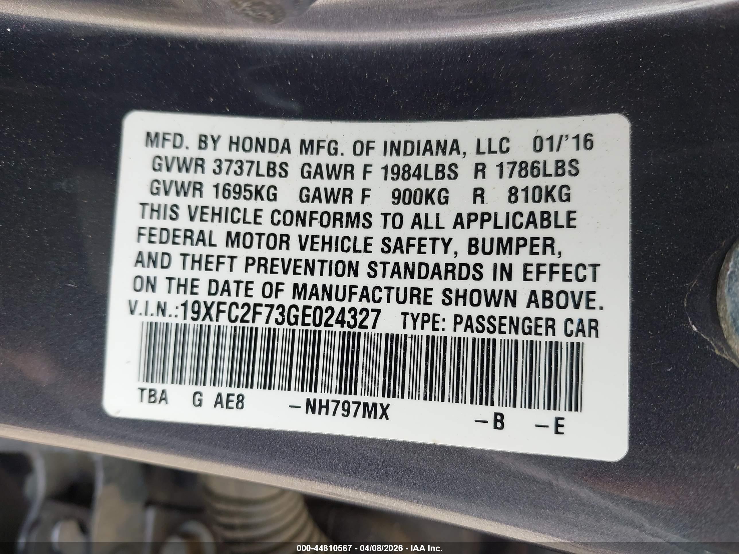 HONDA CIVIC image 9