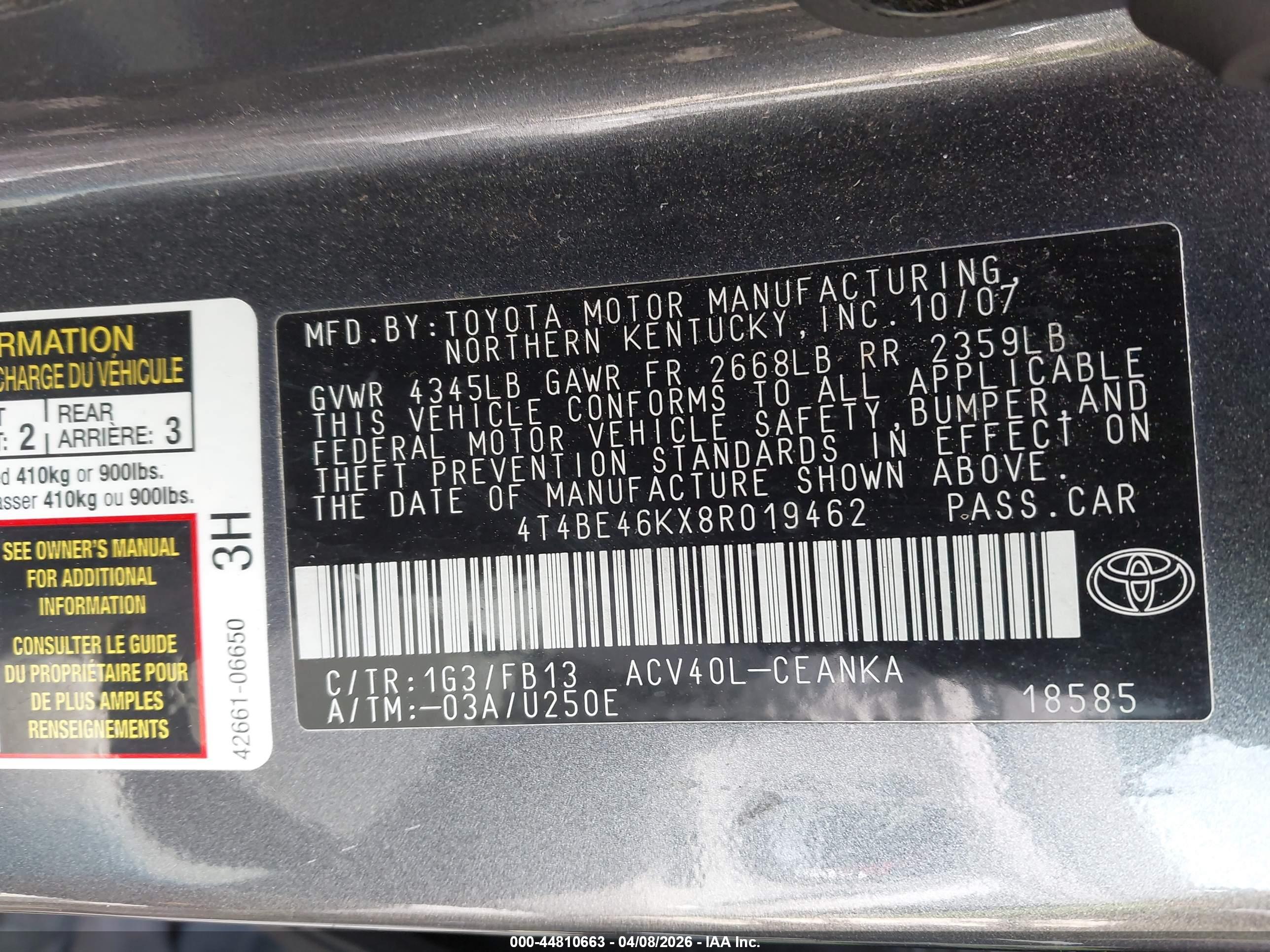 TOYOTA CAMRY image 9