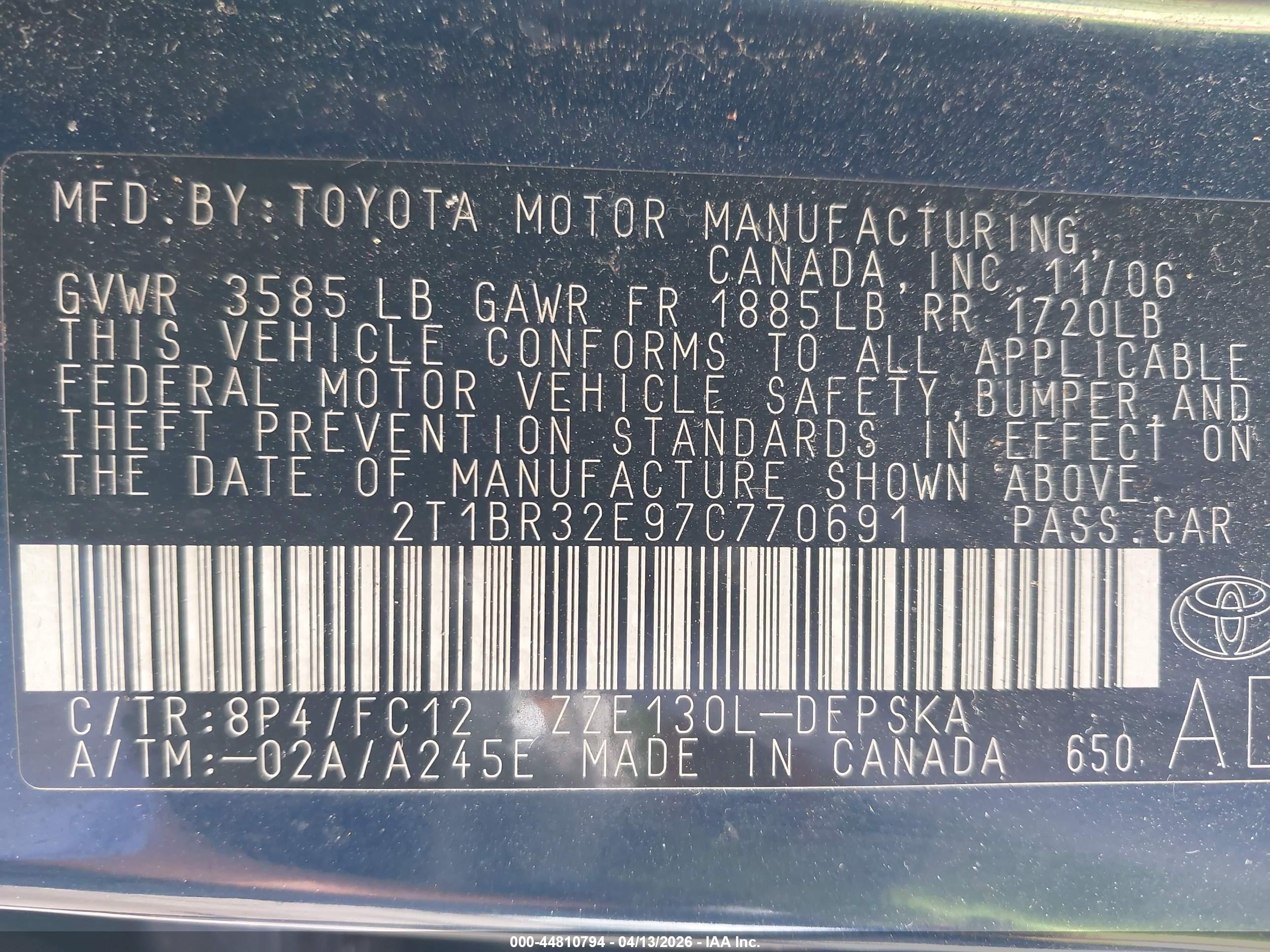 TOYOTA COROLLA image 9