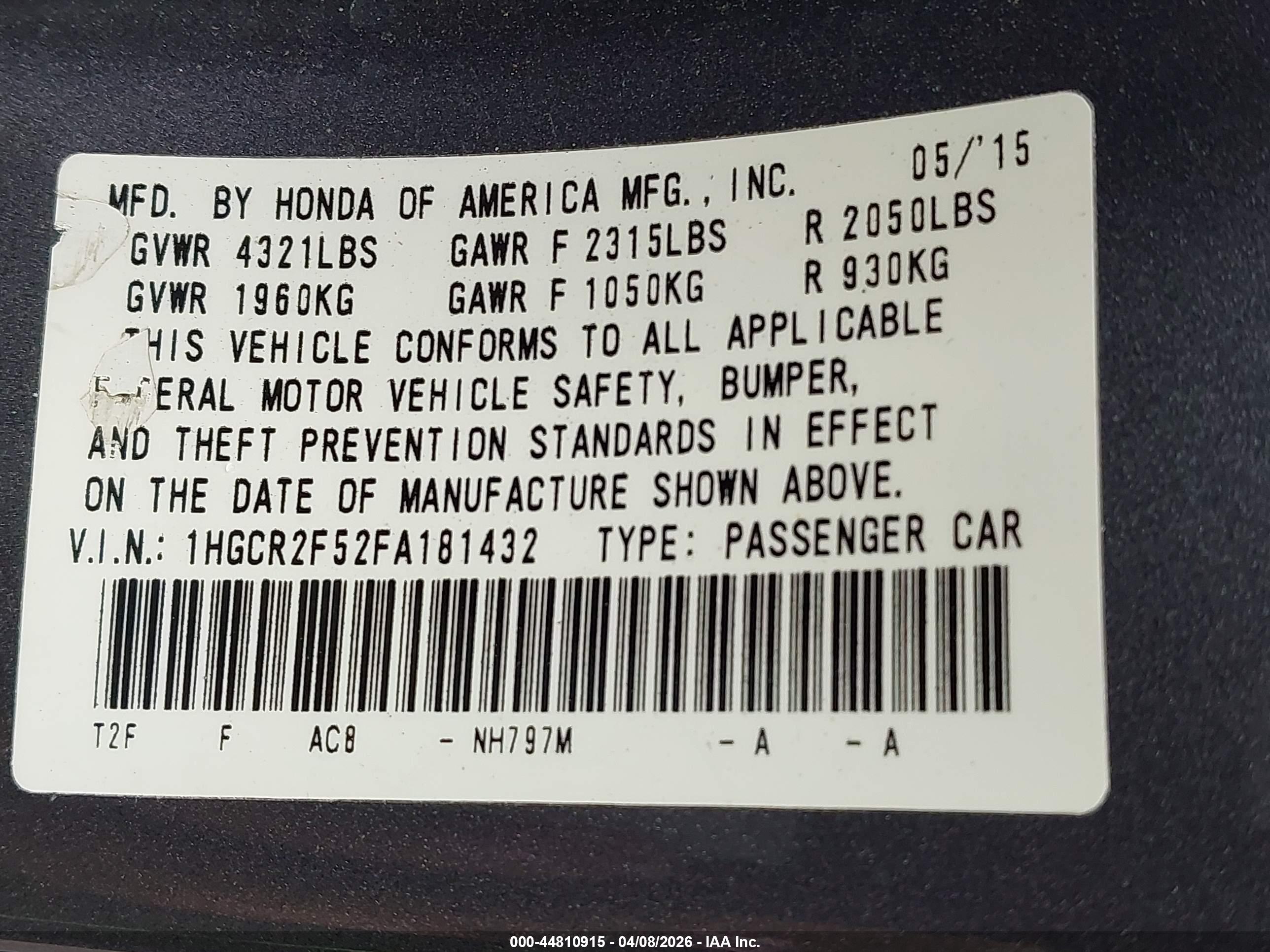 HONDA ACCORD image 9