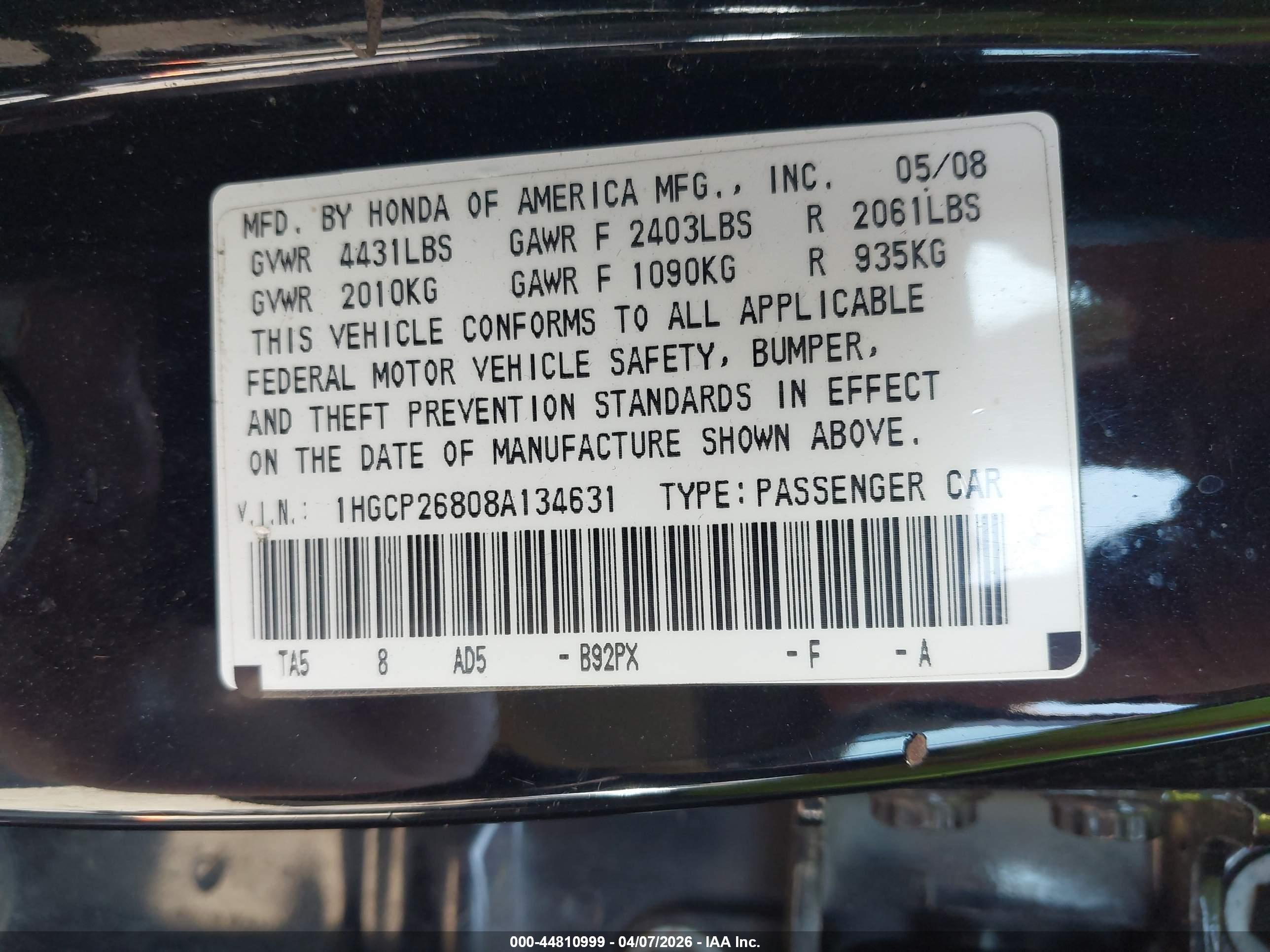HONDA ACCORD image 9