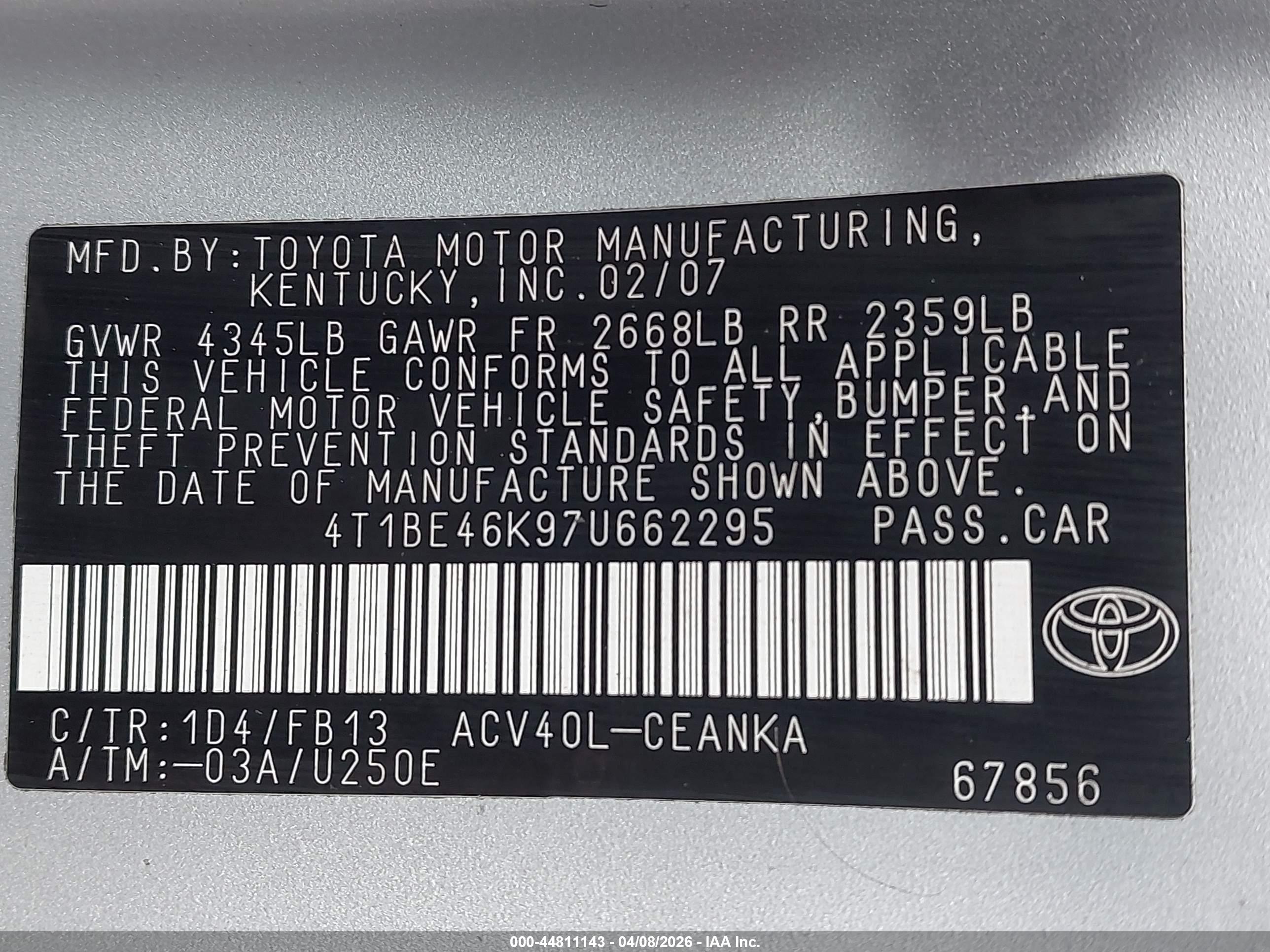 TOYOTA CAMRY image 9