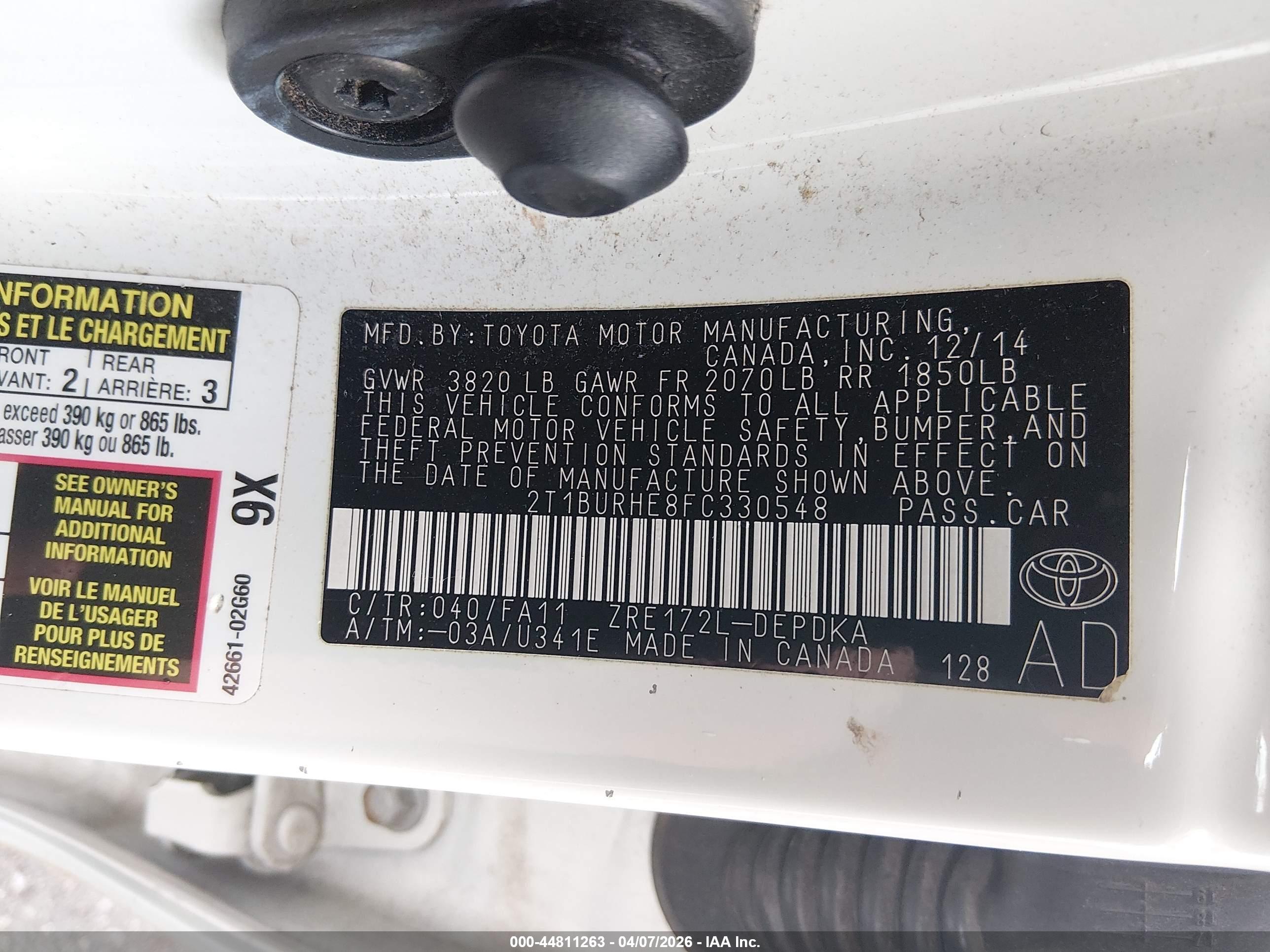 TOYOTA COROLLA image 9