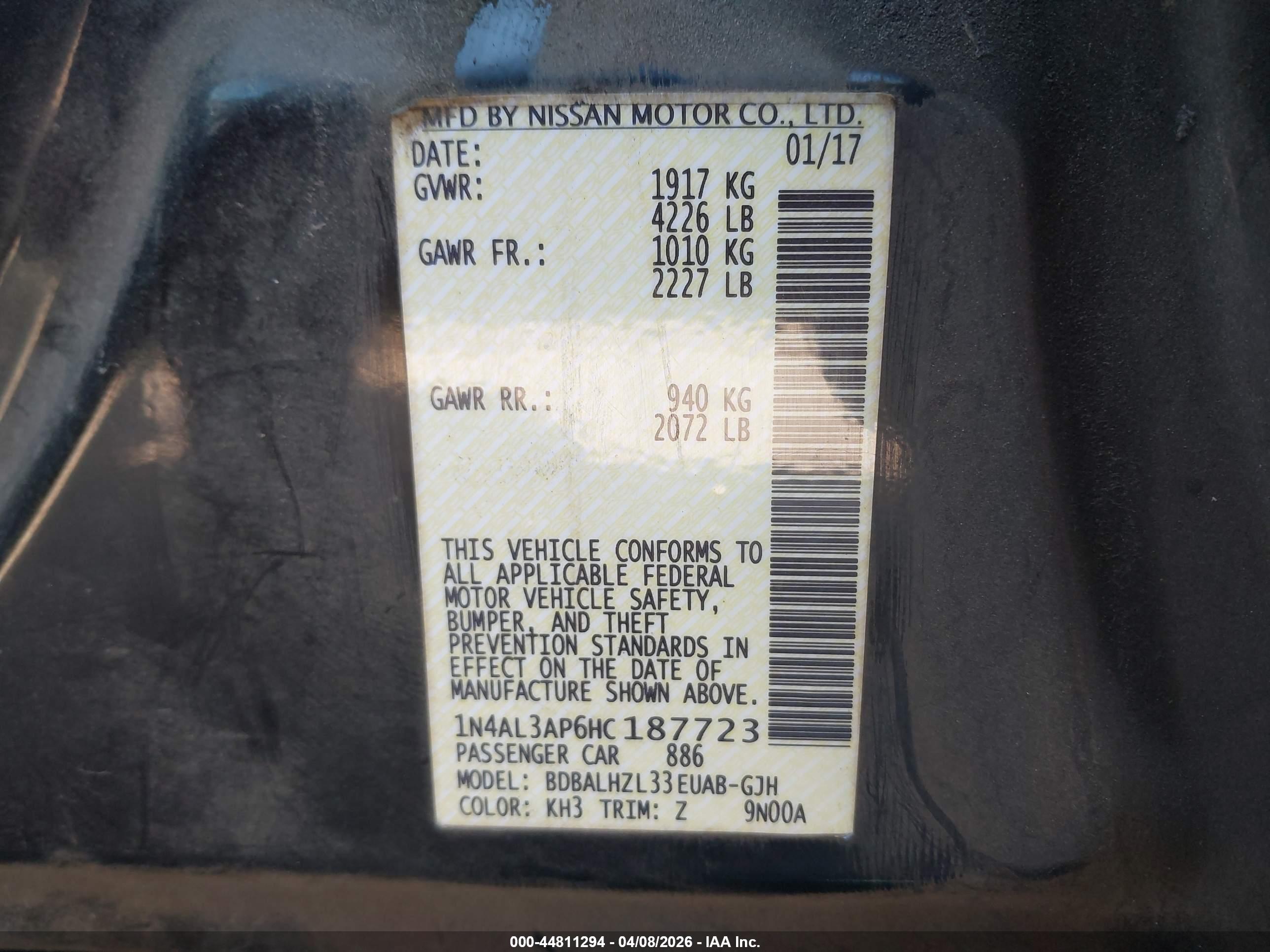 NISSAN ALTIMA image 9