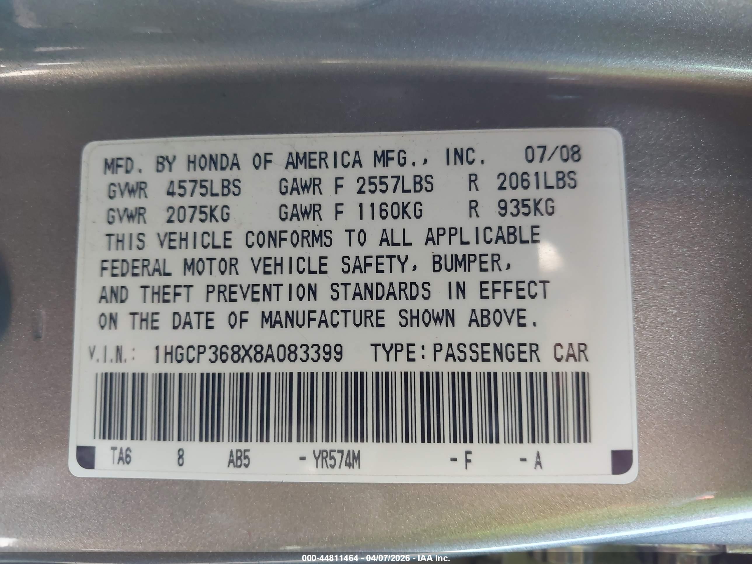 HONDA ACCORD image 9