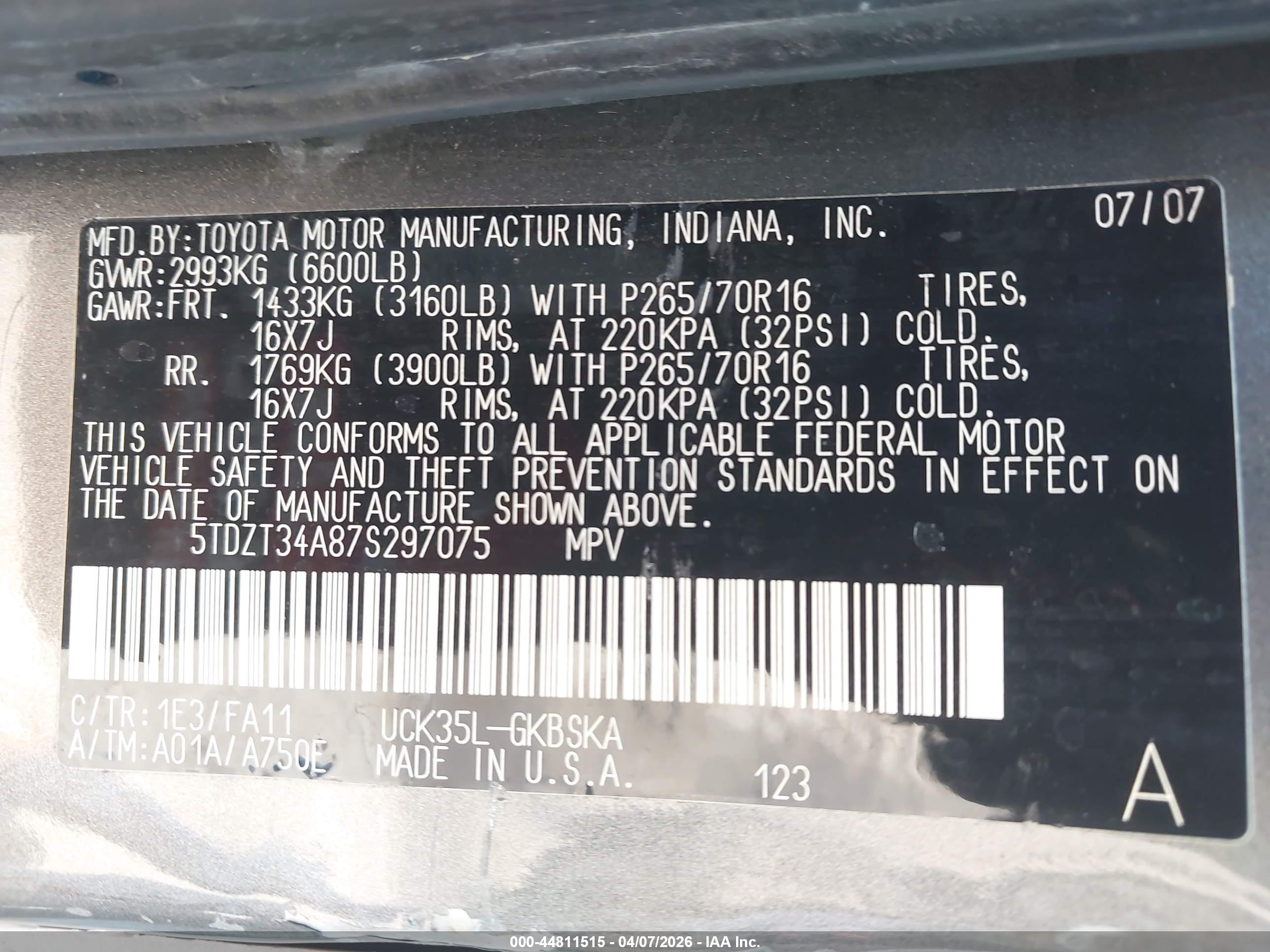 TOYOTA SEQUOIA image 9