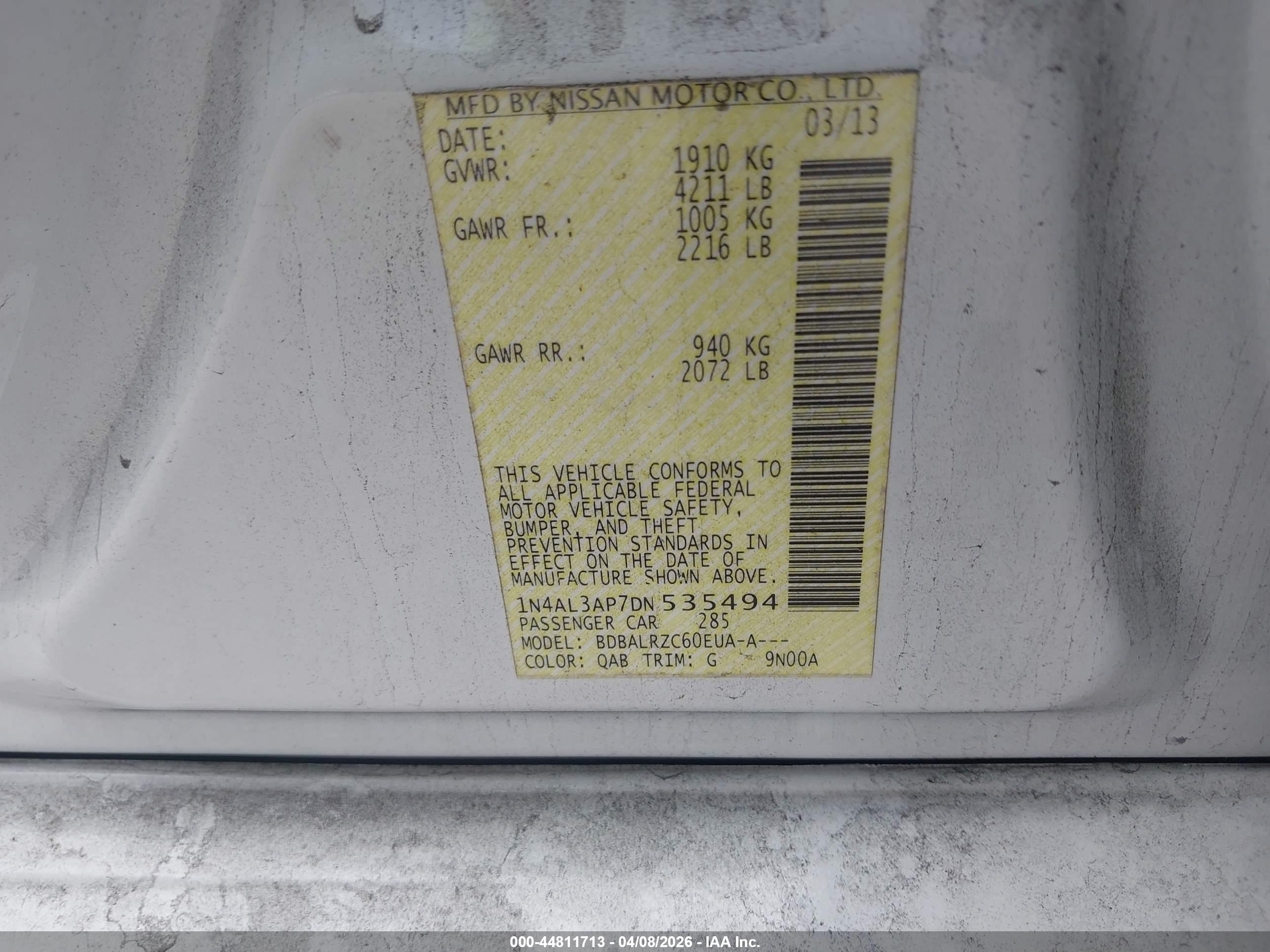 NISSAN ALTIMA image 9