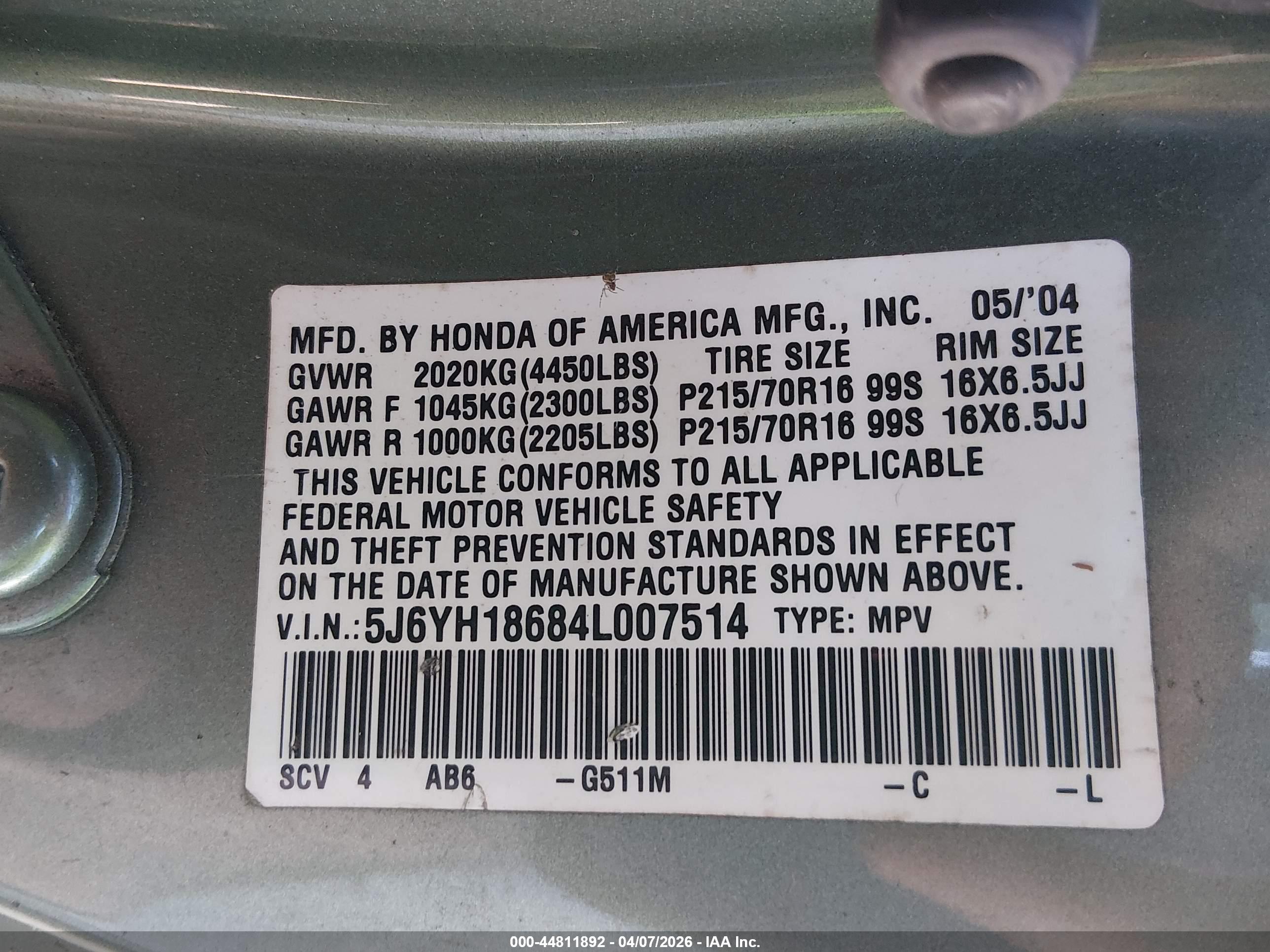 HONDA ELEMENT image 9