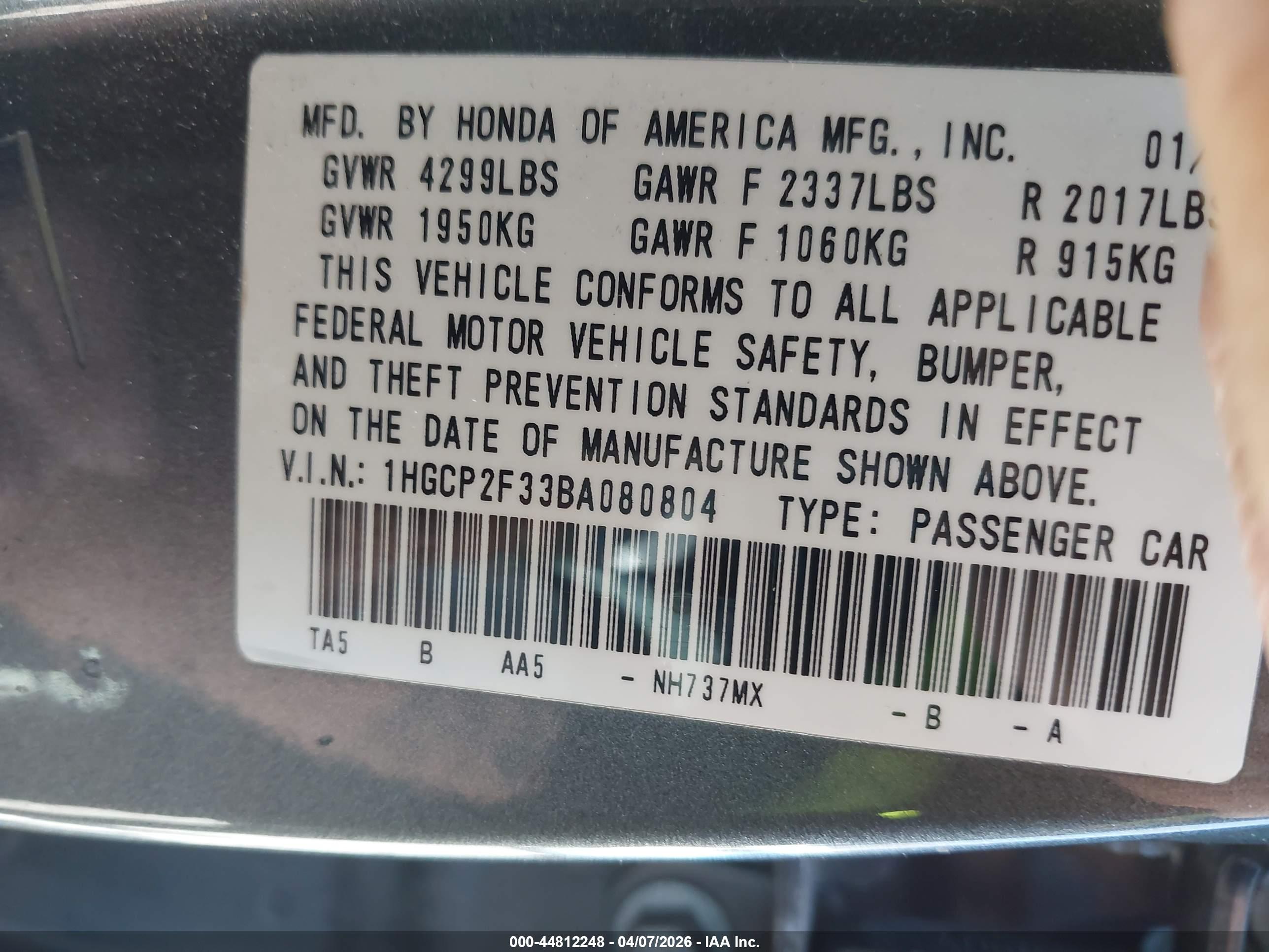HONDA ACCORD image 9