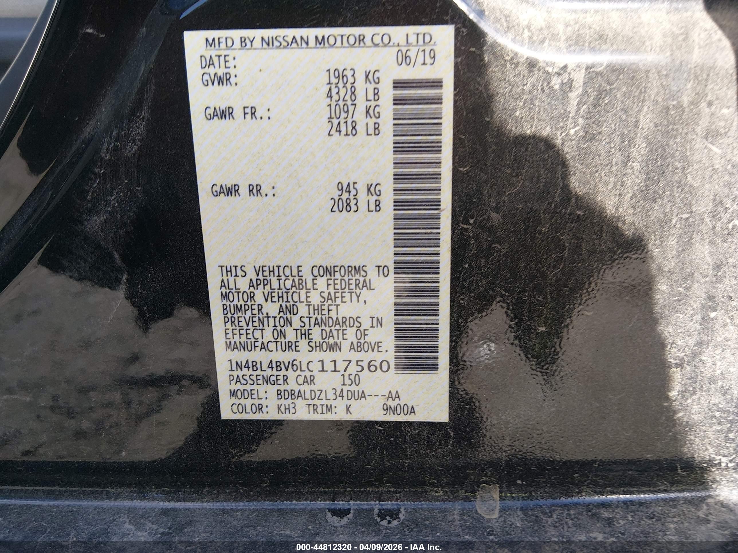 NISSAN ALTIMA image 9