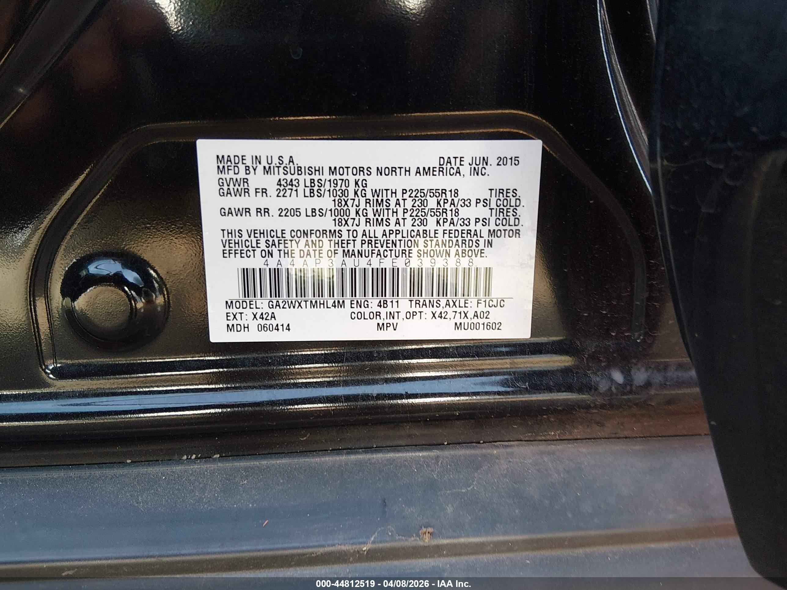 MITSUBISHI OUTLANDER image 9