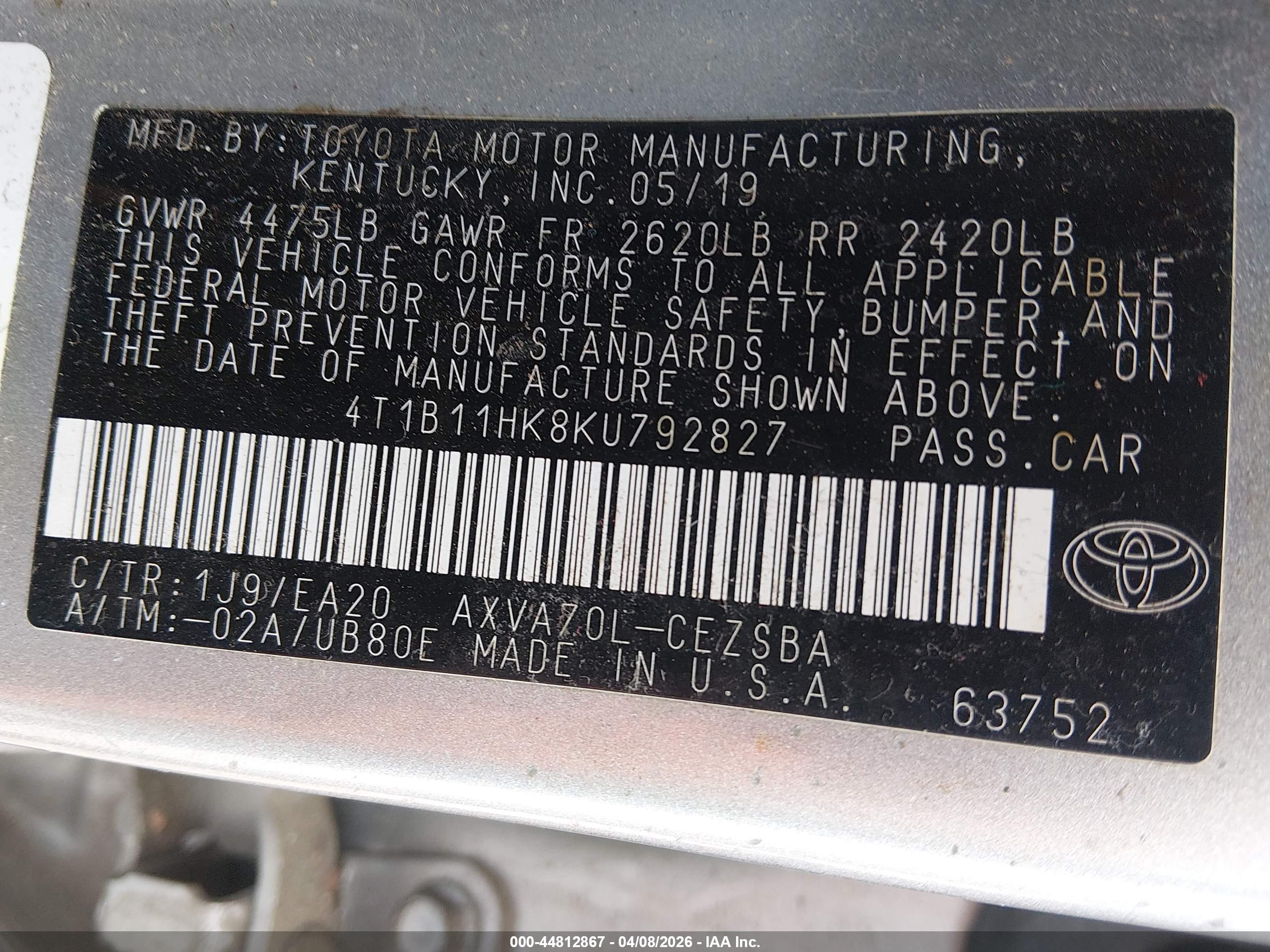 TOYOTA CAMRY image 9