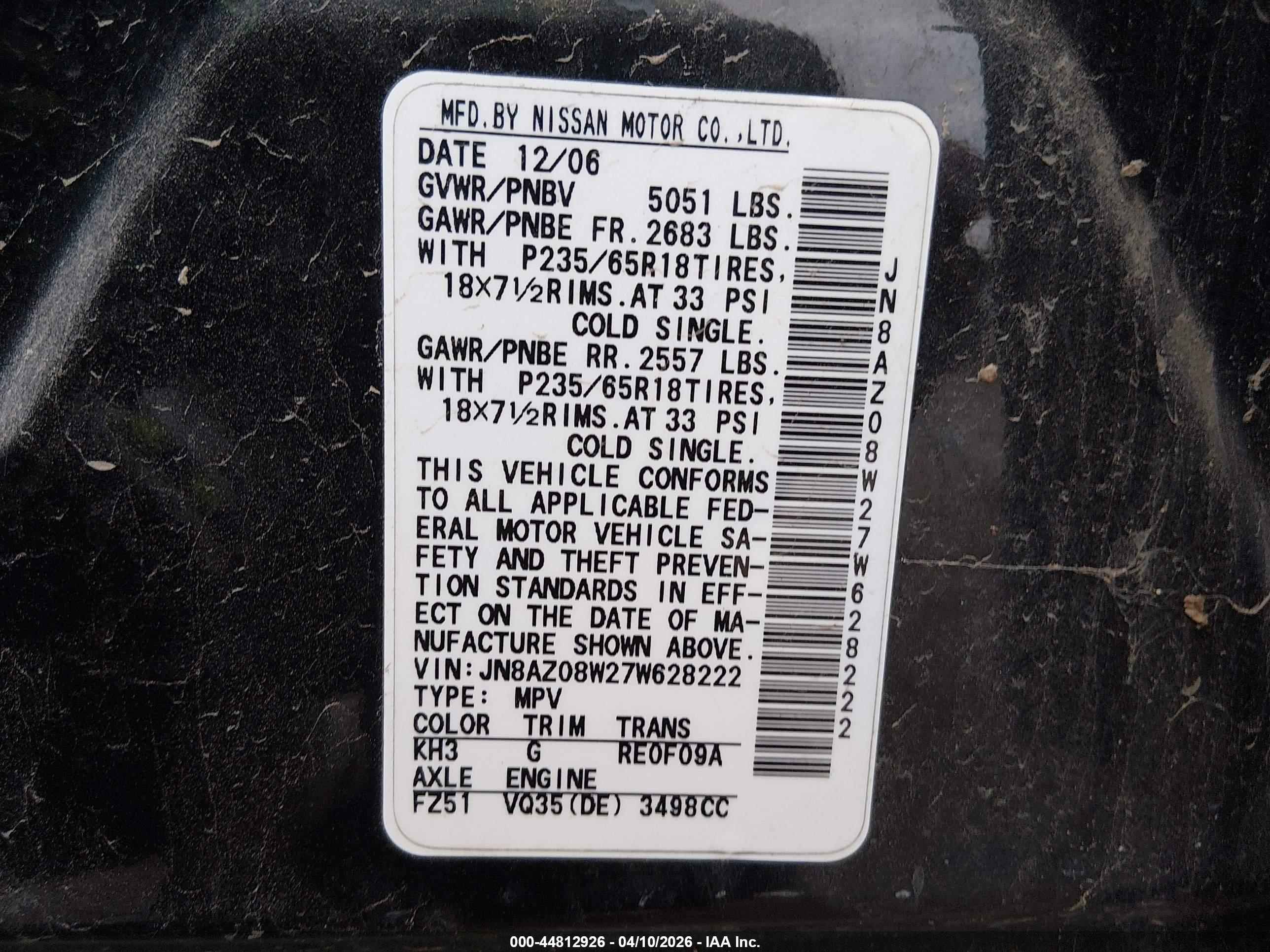 NISSAN MURANO image 9
