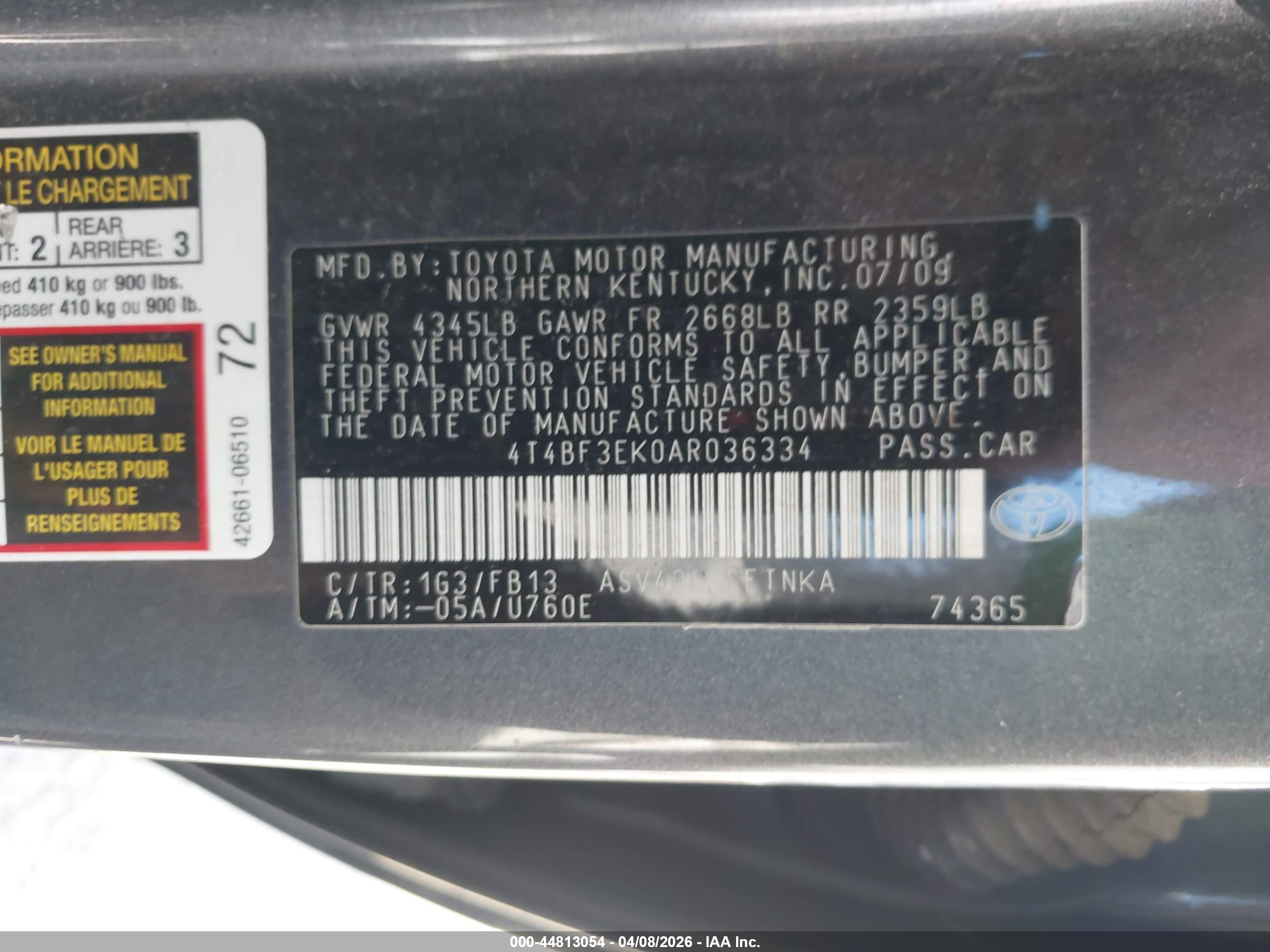 TOYOTA CAMRY image 9