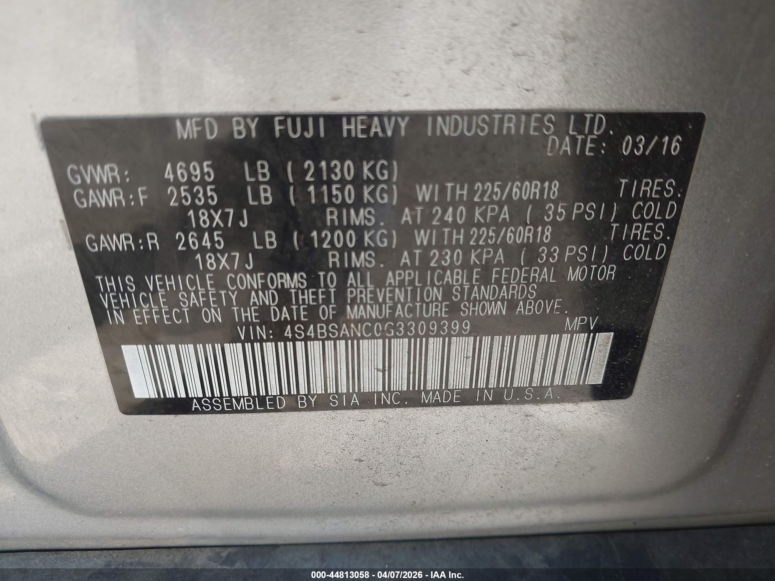 SUBARU OUTBACK image 9