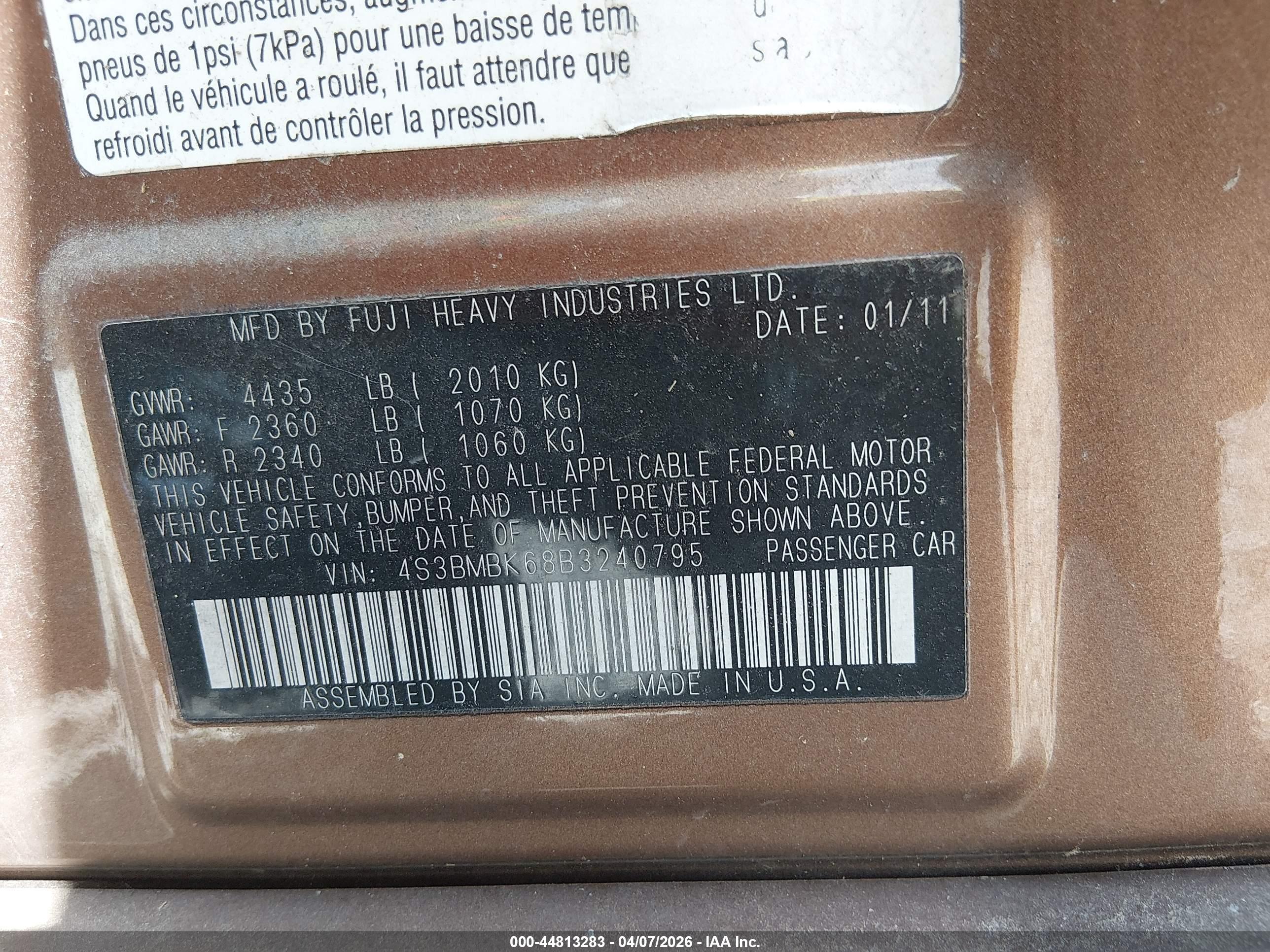 SUBARU LEGACY image 9