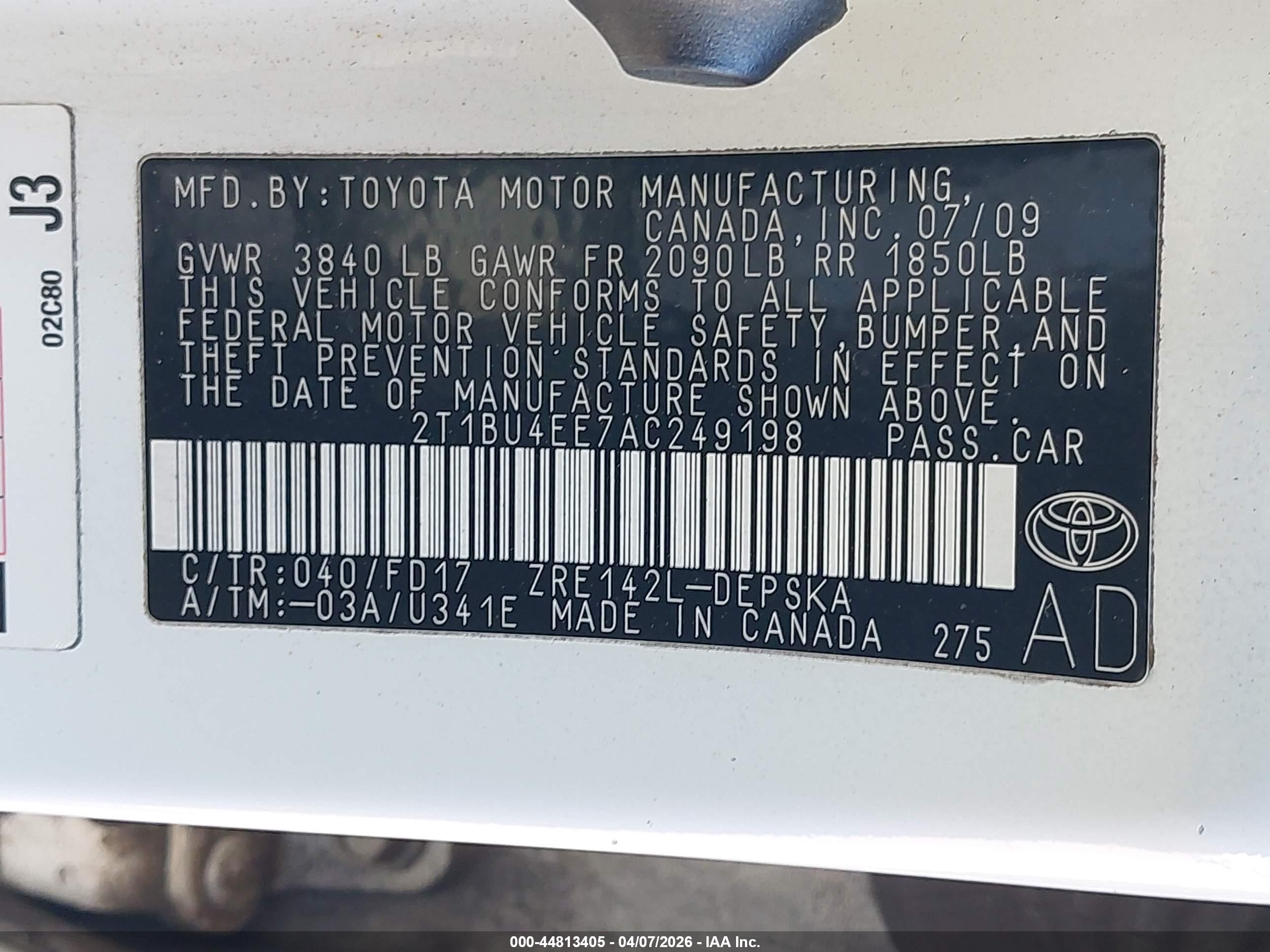 TOYOTA COROLLA image 9