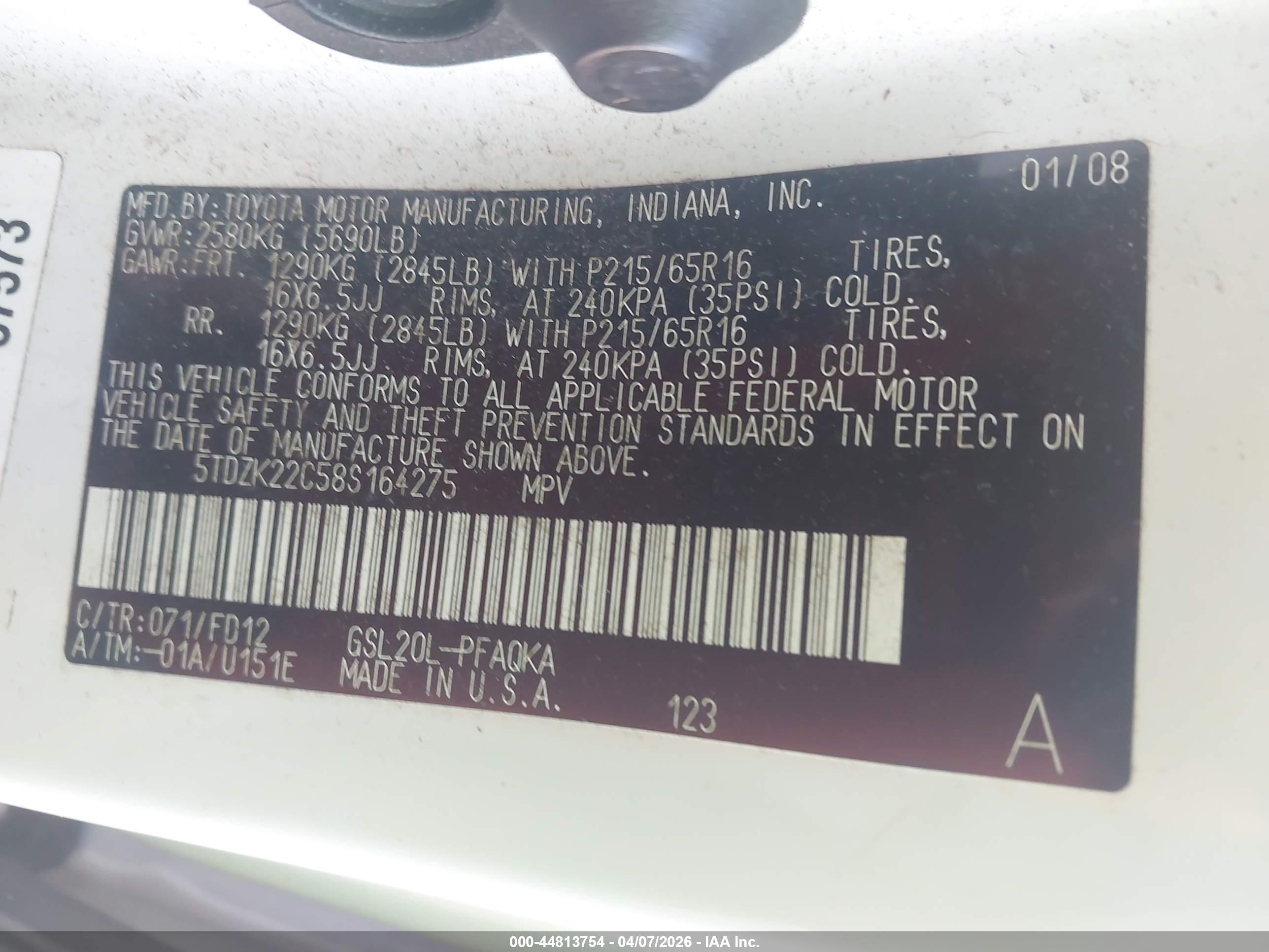 TOYOTA SIENNA image 9