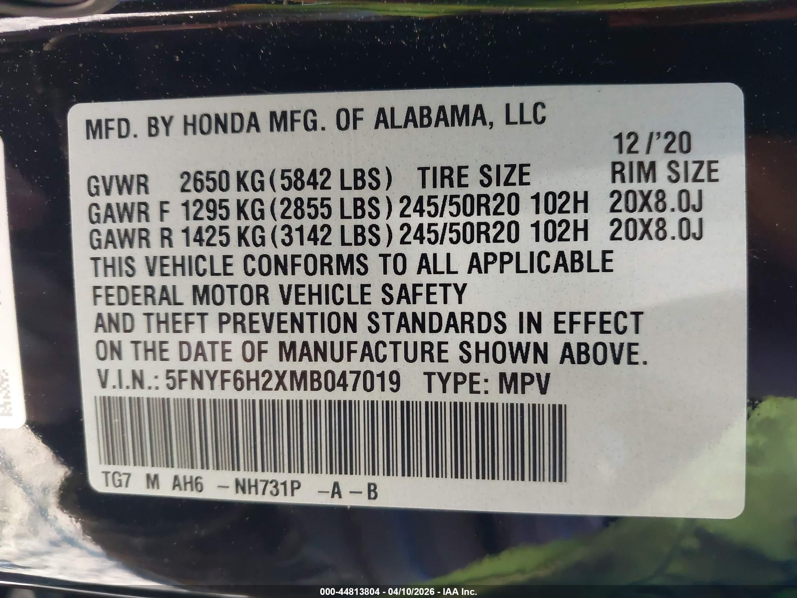 HONDA PILOT image 9