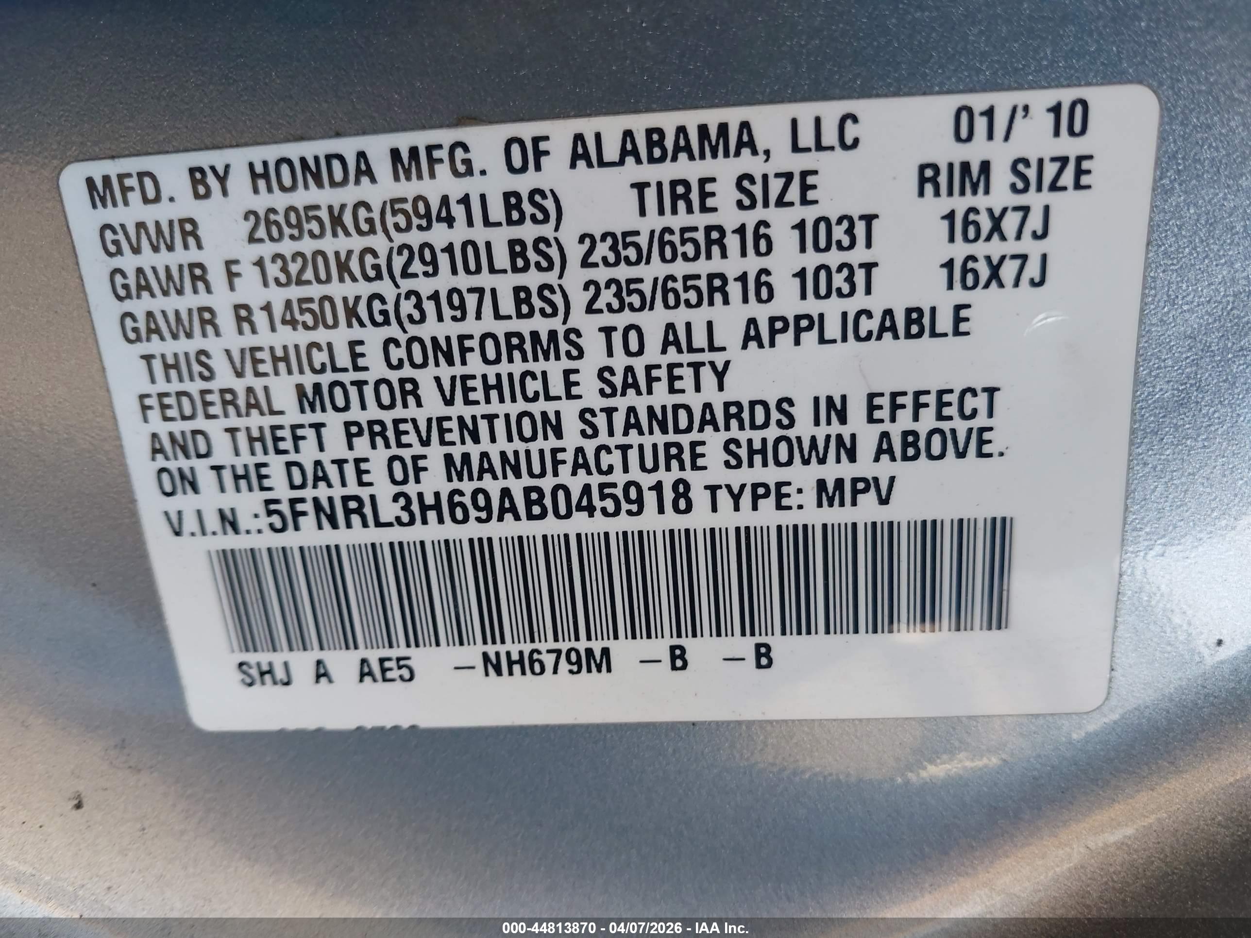 HONDA ODYSSEY image 9