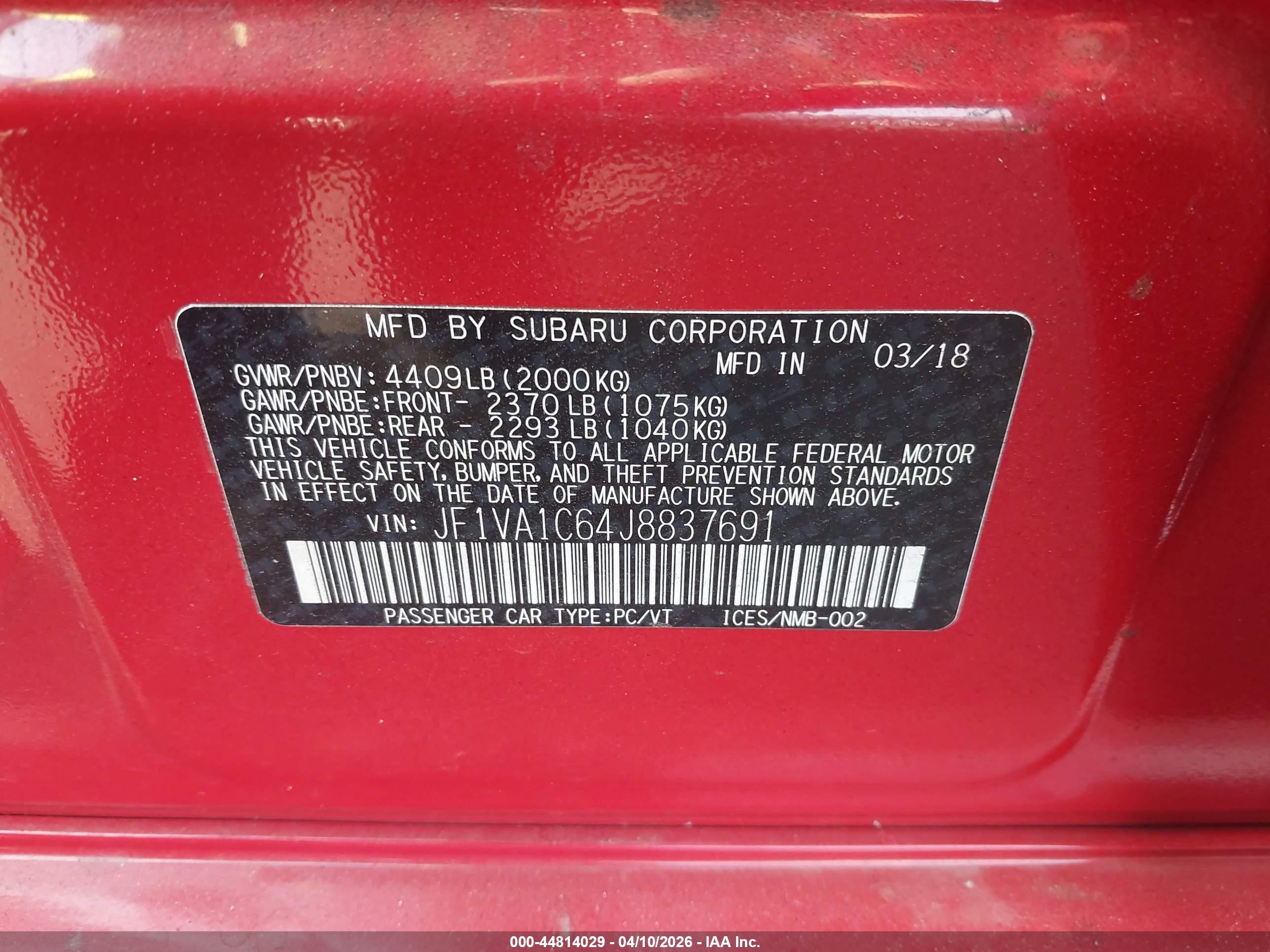 SUBARU WRX image 9