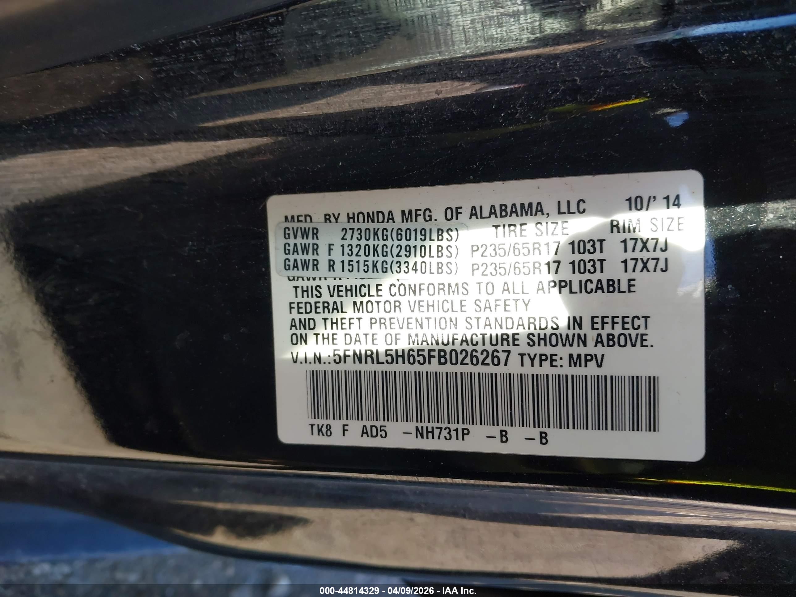 HONDA ODYSSEY image 9