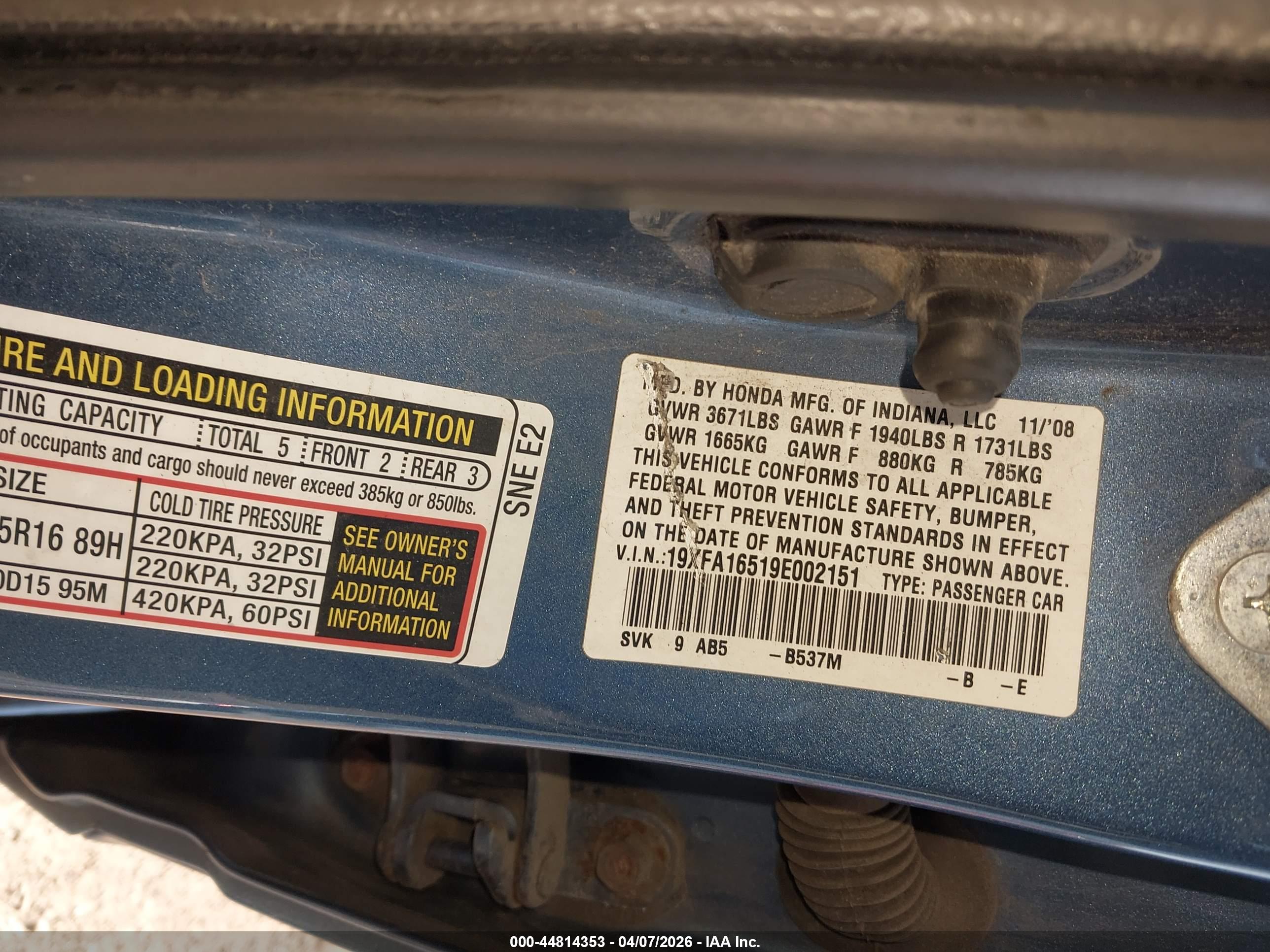 HONDA CIVIC image 9
